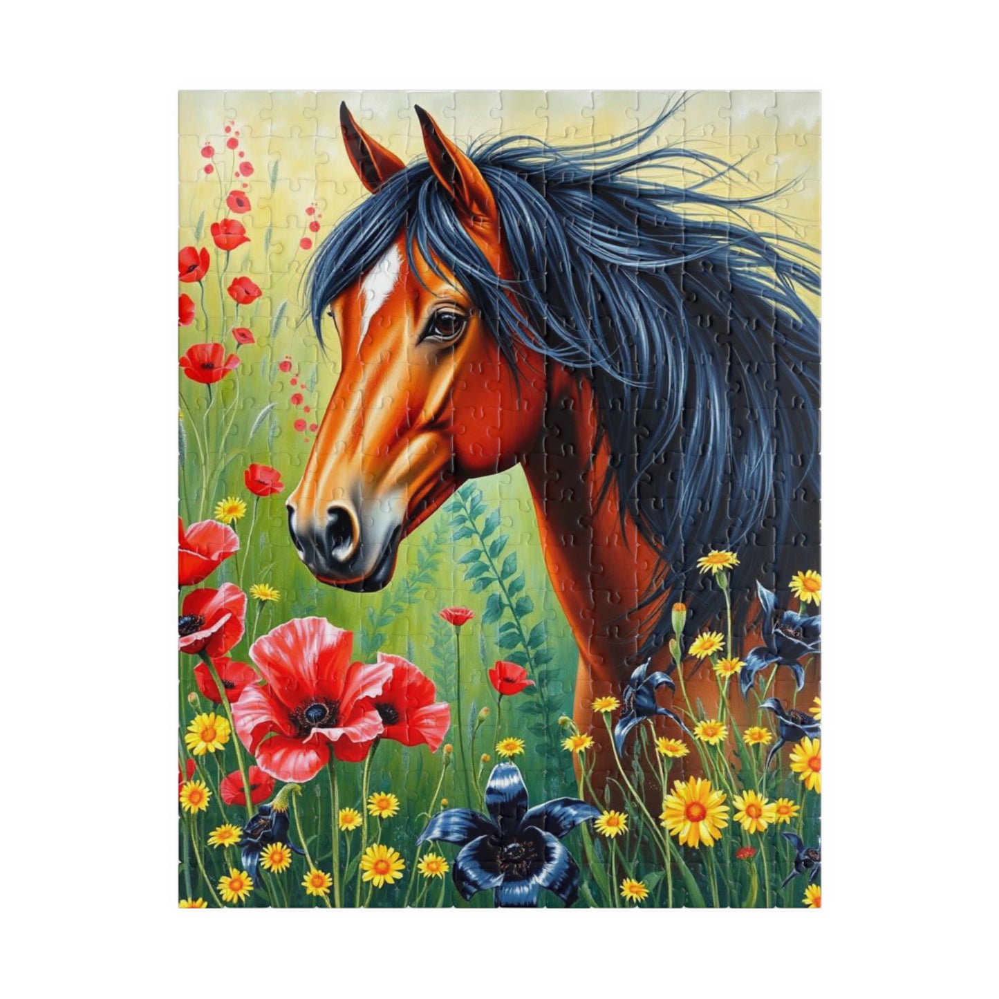 Horse-Themed Puzzle, Colorful Equine Jigsaw Game for Adults and Teens, Friend Gift for Animal Lover, Family Night, Artful Home Entertainment 252 pcs (Vertical) Puzzle The Puzzle Chest