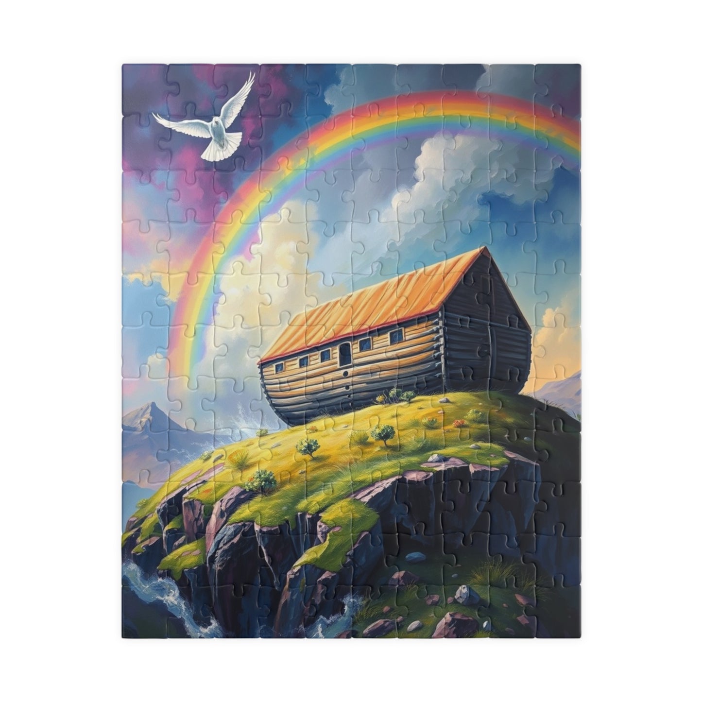 Noah's Ark Jigsaw Puzzle, Perfect for Family Game Night, Religious Holiday Birthday Gift for Friends, Fun Home Entertainment, Relaxing Hobby 110 pcs (Vertical) Puzzle The Puzzle Chest