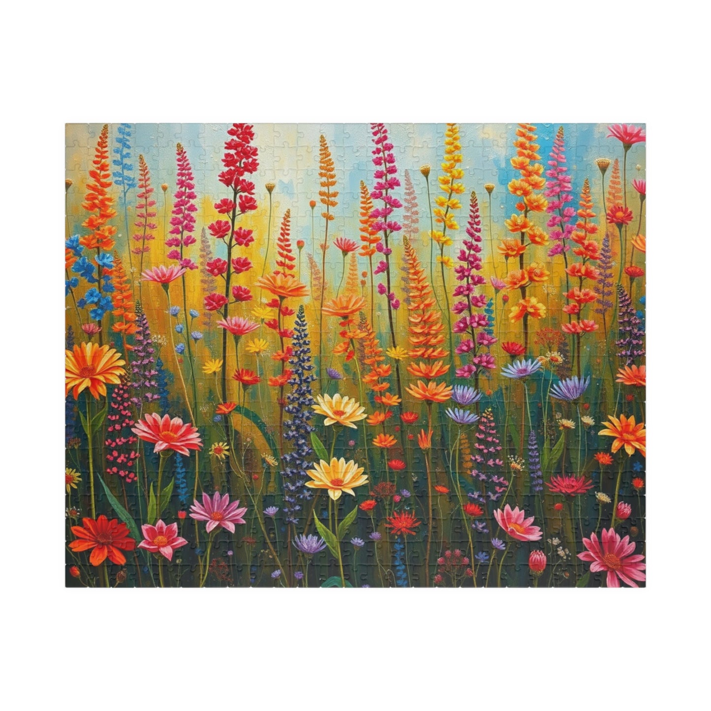 Vibrant Floral Wildflower Jigsaw Puzzle - 110, 252, 520, 1014-piece, Fun for Family Game Night, Gift for Nature Lovers 520 pcs (Horizontal) Puzzle The Puzzle Chest
