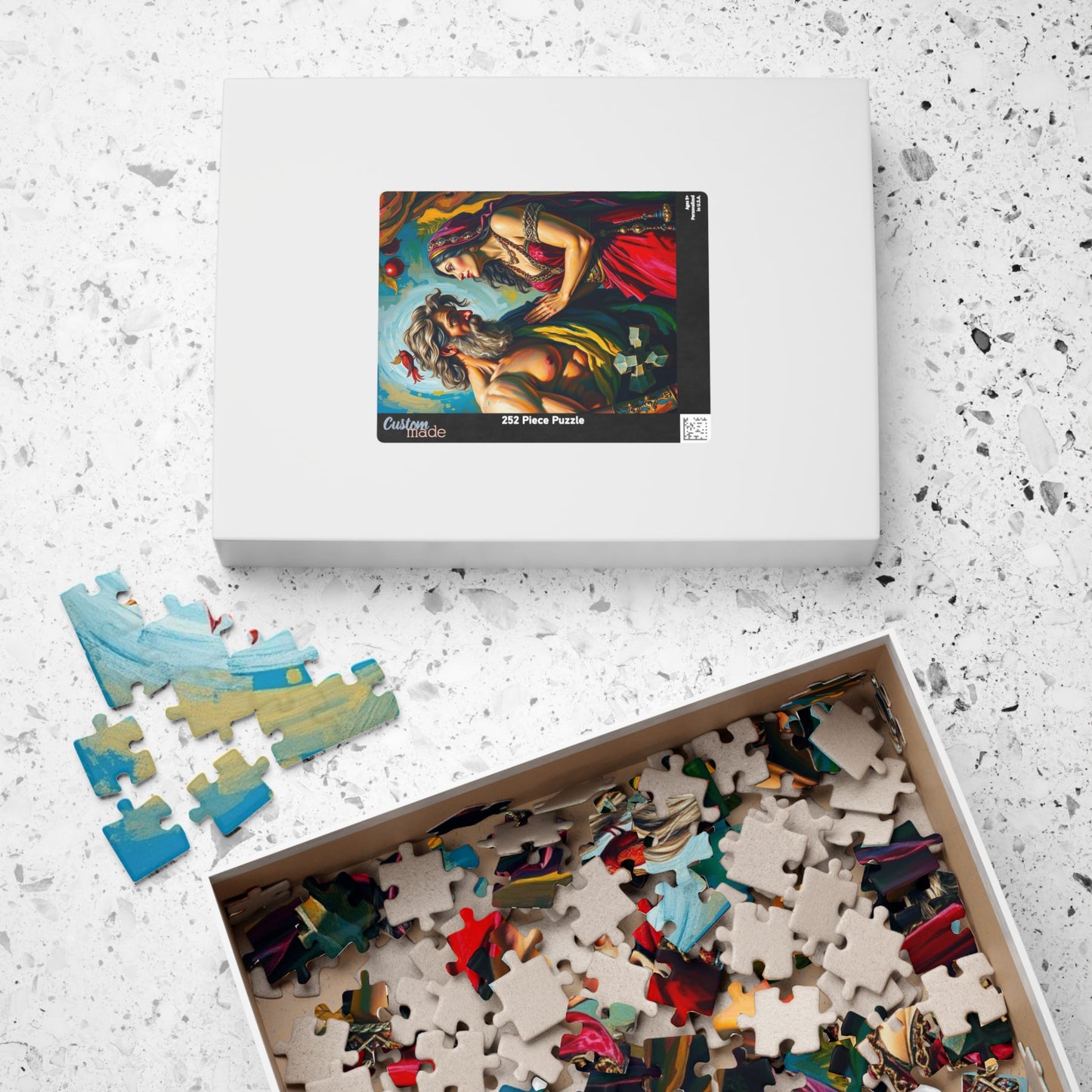 Biblical Puzzle, Samson and Delilah Jigsaw Game, Faith-Based Puzzle for Adults, Religious Gift, Family Game Night, Stress Reliever, Unique Puzzle The Puzzle Chest