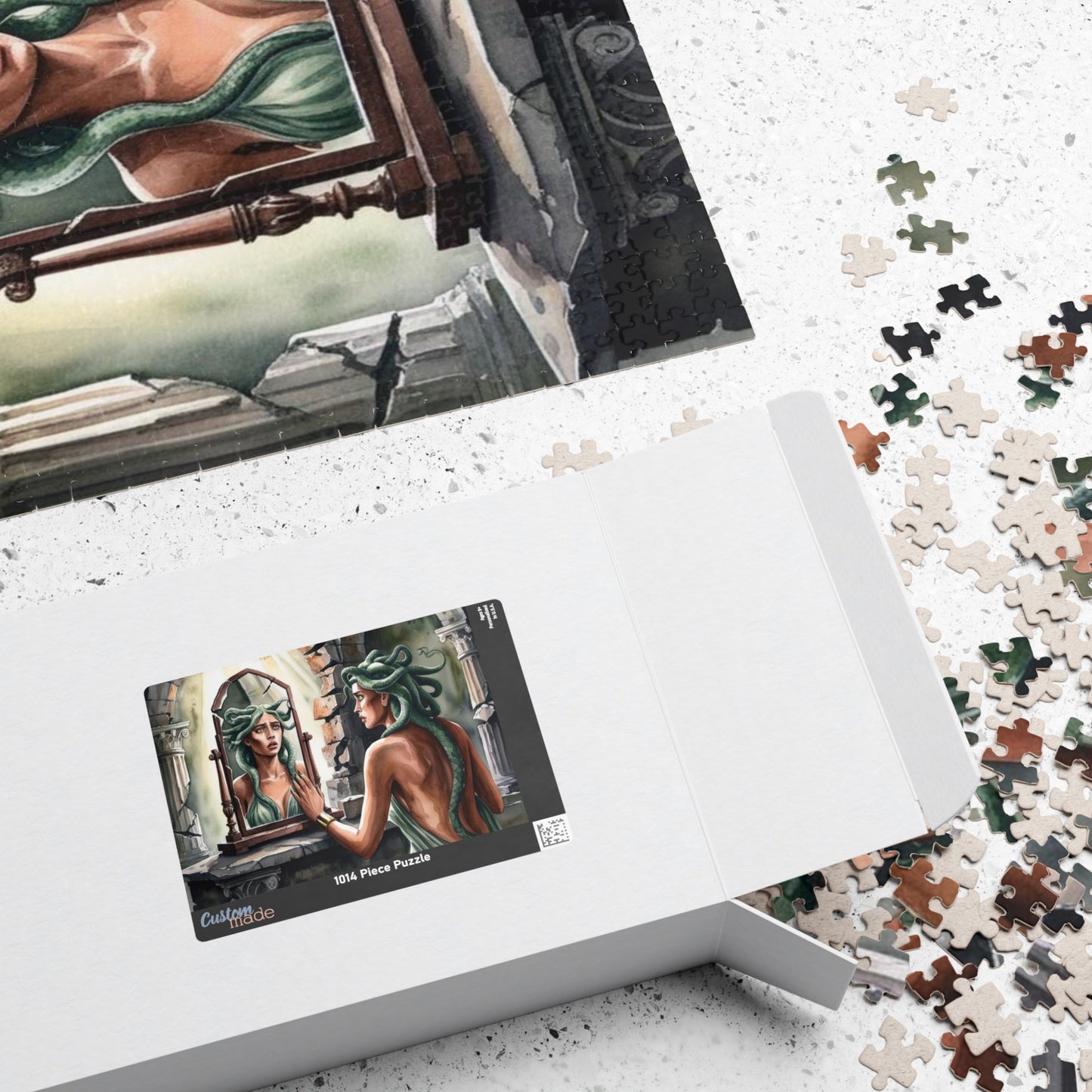 Medusa Stone Lair Jigsaw Puzzle (110, 252, 520, 1014-piece), Greek Mythology Art Game, Mental Challenge Family Activity Entertainment, Hobby Puzzle The Puzzle Chest
