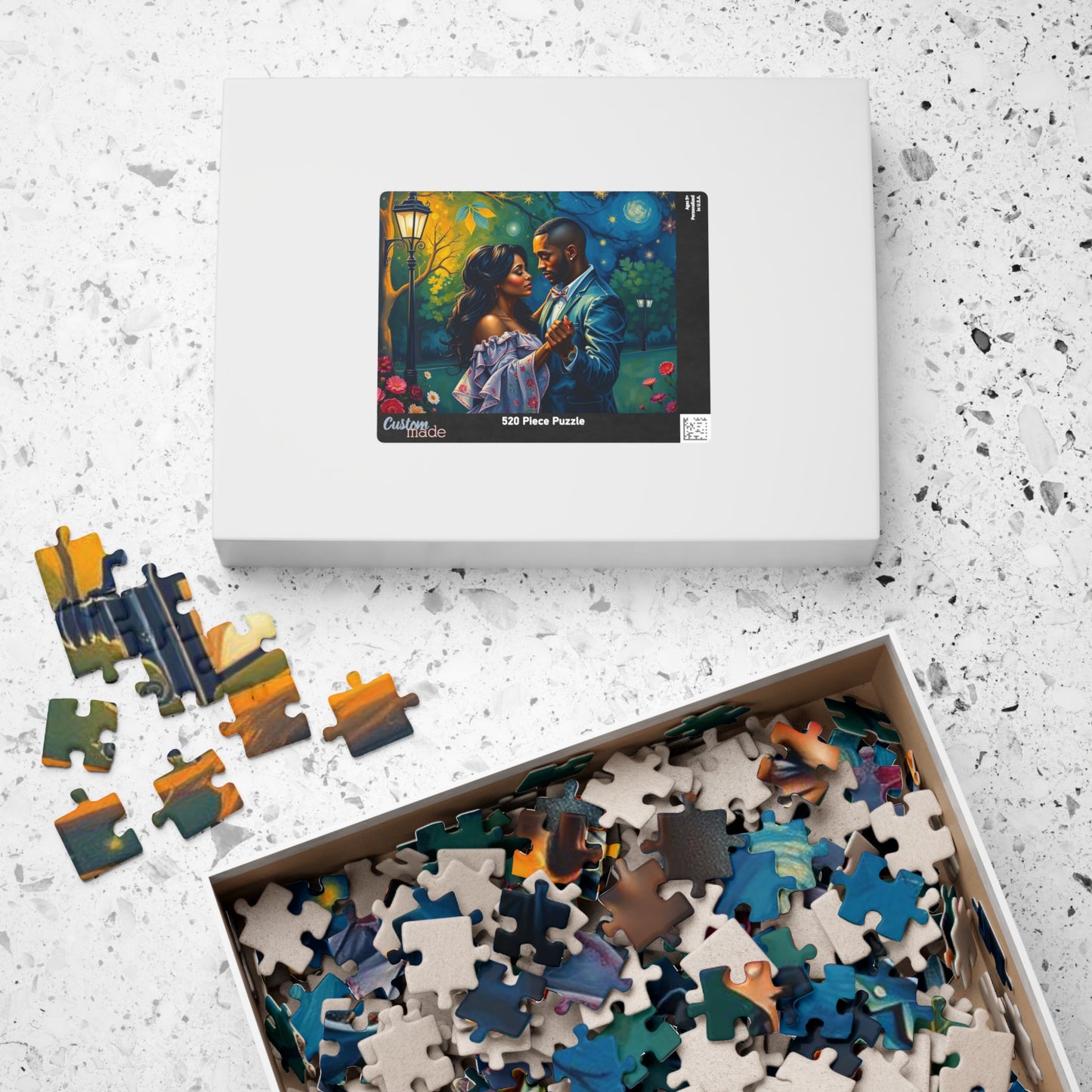 Romantic Black Couple Puzzle, Afro American Art Jigsaw Puzzle for Adult Home Entertainment, Family Night, Puzzle Lover Best Gift for Friends Puzzle The Puzzle Chest