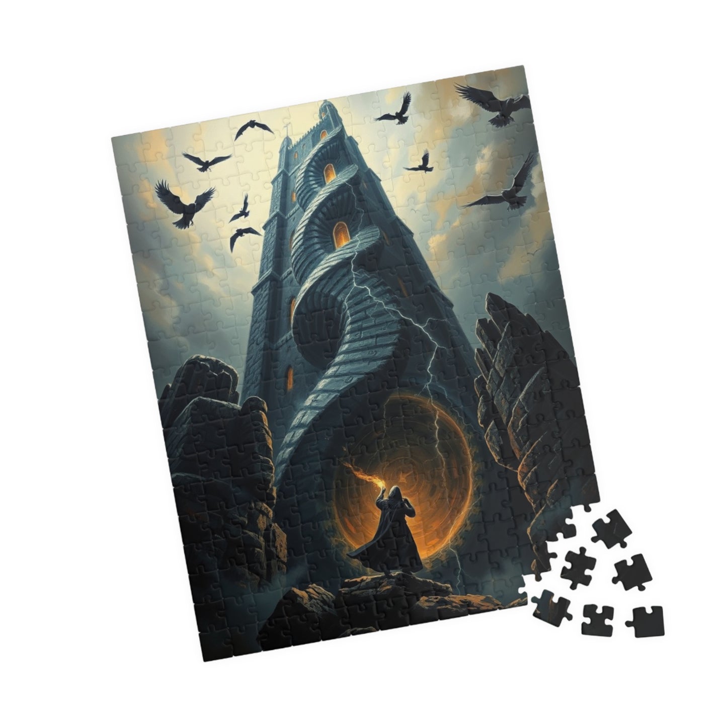 Gothic Tower Puzzle - 110/252/520/1014-Piece Jigsaw Game for Adults, Fantasy Art, Unique gift, Family Fun Indoor Activity, Brain Teaser Puzzle The Puzzle Chest