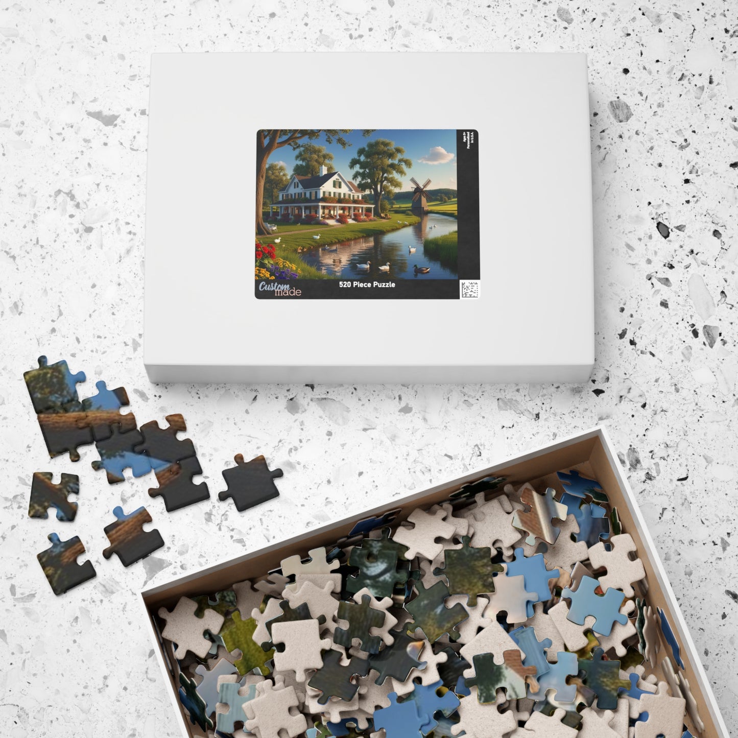 Quiet Farmstead Landscape Puzzle, Charming Summer Countryside Jigsaw Game for Family and Friends, Gift for Holidays Puzzle The Puzzle Chest