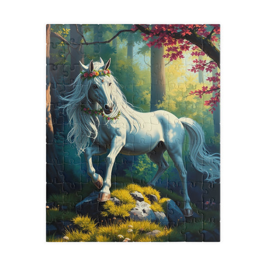 Magical Unicorn Puzzle - 110, 252, 520, 1014-piece, Jigsaw Game for Adults, Fantasy Lover Gift, Mindfulness Activity, Home Entertainment 110 pcs (Vertical) Puzzle The Puzzle Chest