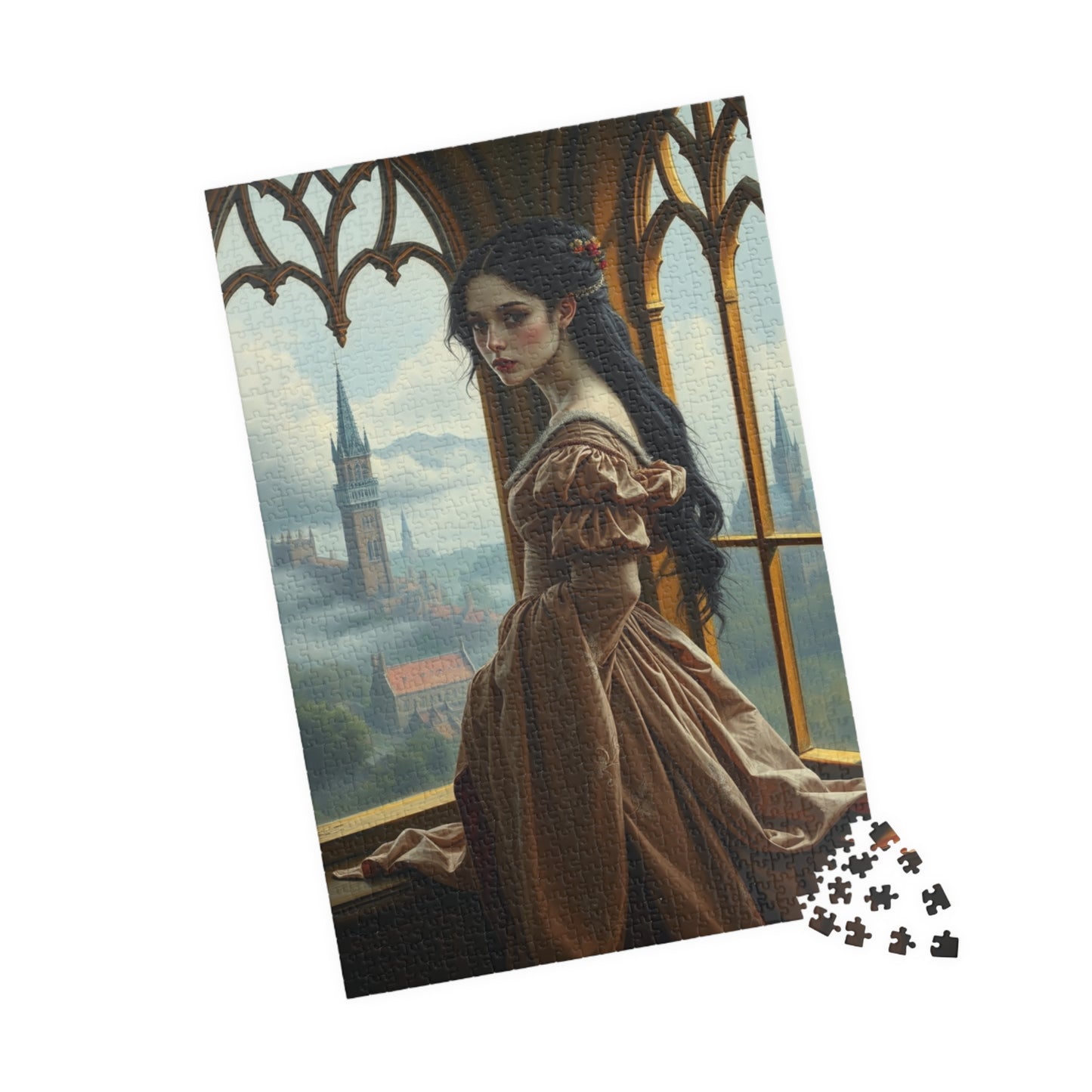 Elegant Medieval Princess Puzzle - Enchanting Castle View Scene, 110-1014 pieces, Perfect Gift for Puzzle Lovers, Cozy Evenings, Relaxation Puzzle The Puzzle Chest