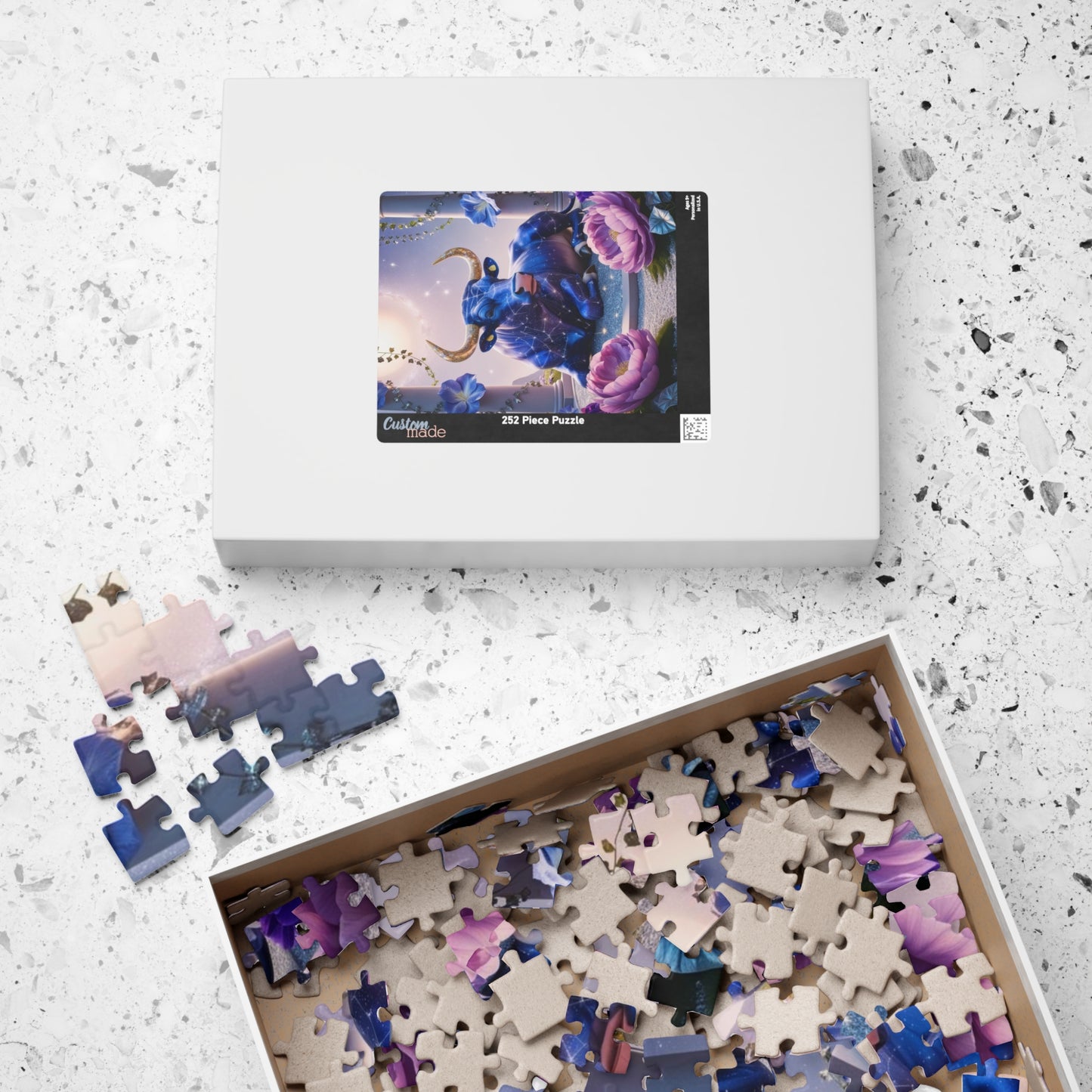 Celestial Bull Puzzle, Cosmic Taurus Zodiac Symbol Jigsaw Game, Home Entertainment, Perfect Gift for Puzzle Astrology Lover, Meditation Puzzle The Puzzle Chest