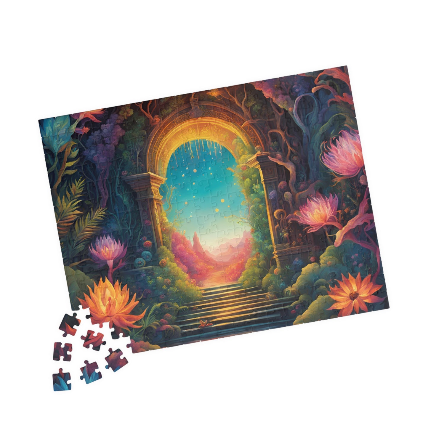 Fantasy Landscape Jigsaw Puzzle, Another World Portal 252 520 1014-Piece, Meditation Activity Stress Relief Game, Puzzle Lover Enthusiast Puzzle The Puzzle Chest