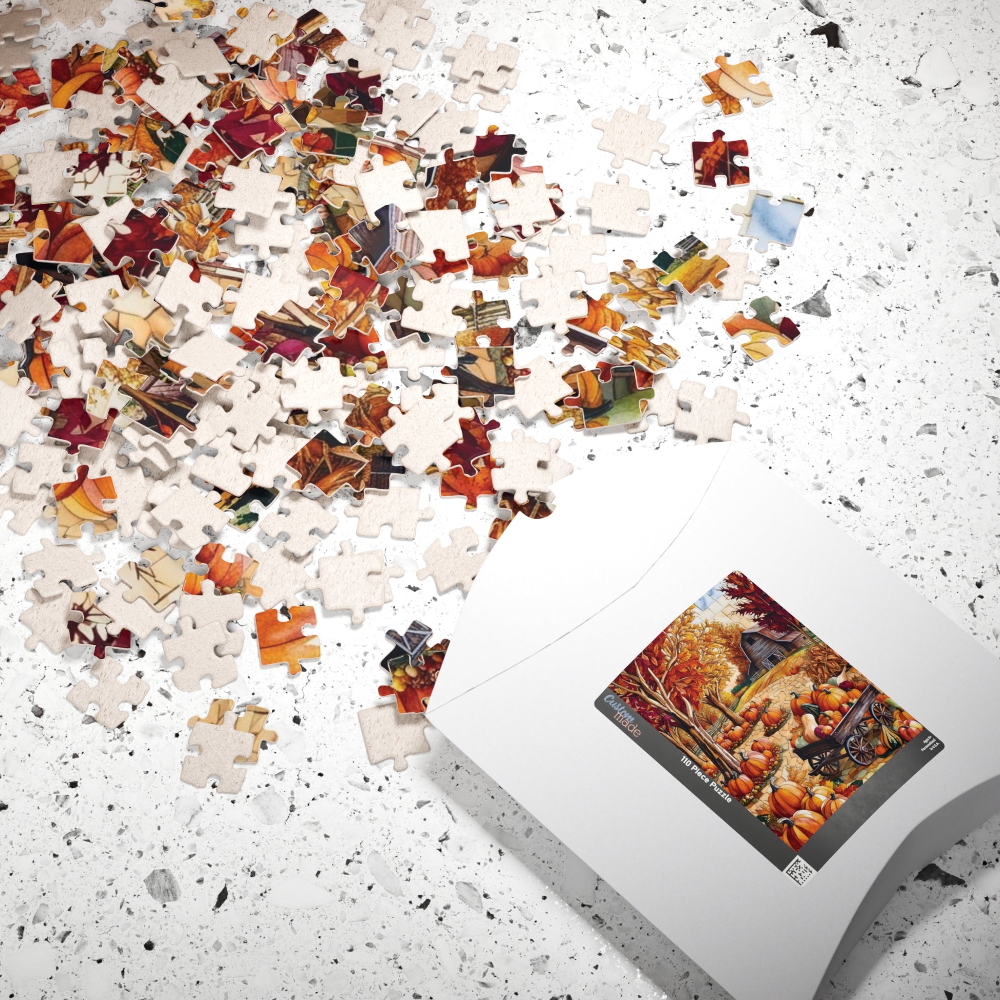 Autumn Harvest Jigsaw Puzzle, Mosaic Fall Scene Game for Adults, Gifted Puzzle Nature Enthusiasts Puzzle Lover Frameable Wall Art Puzzle The Puzzle Chest