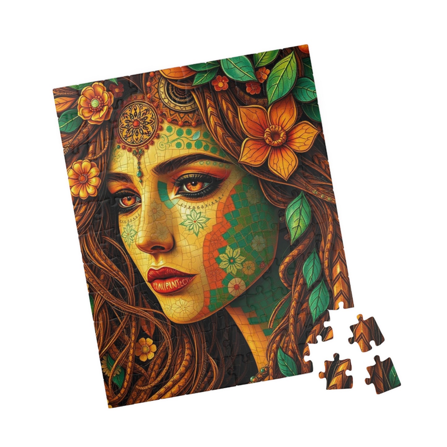 Mosaic Portrait Bohemian Woman Puzzle - Mystical Intricate Art Mindful Jigsaw Game for Adults, Gift for Her, Creative Entertainment, Hobby Puzzle The Puzzle Chest