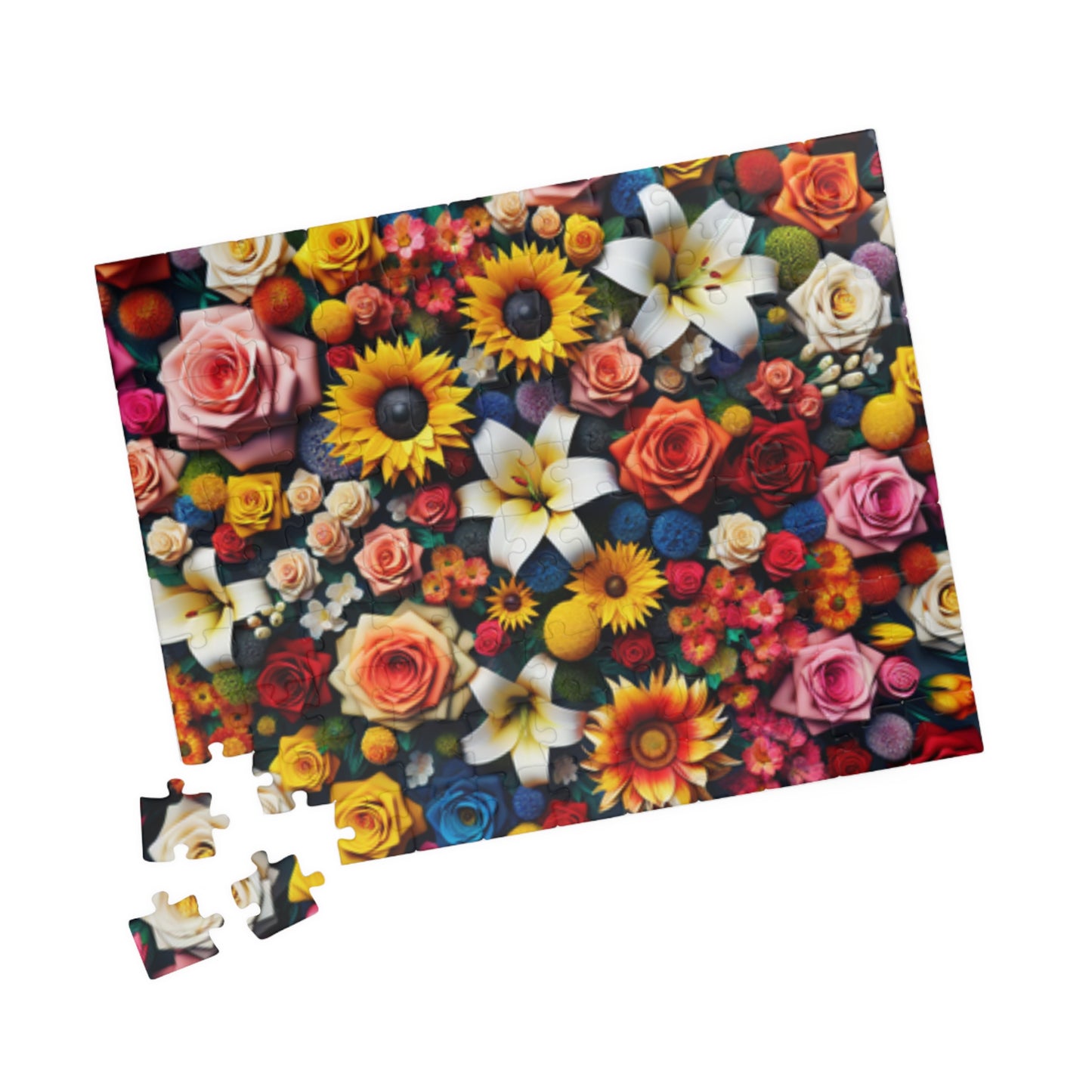 Wildflower Collage Puzzle, 110-1014 Piece Floral Art Illustration Jigsaw, Tabletop Game for Quiet Family Time Activity, Nature Lover Gift Puzzle The Puzzle Chest