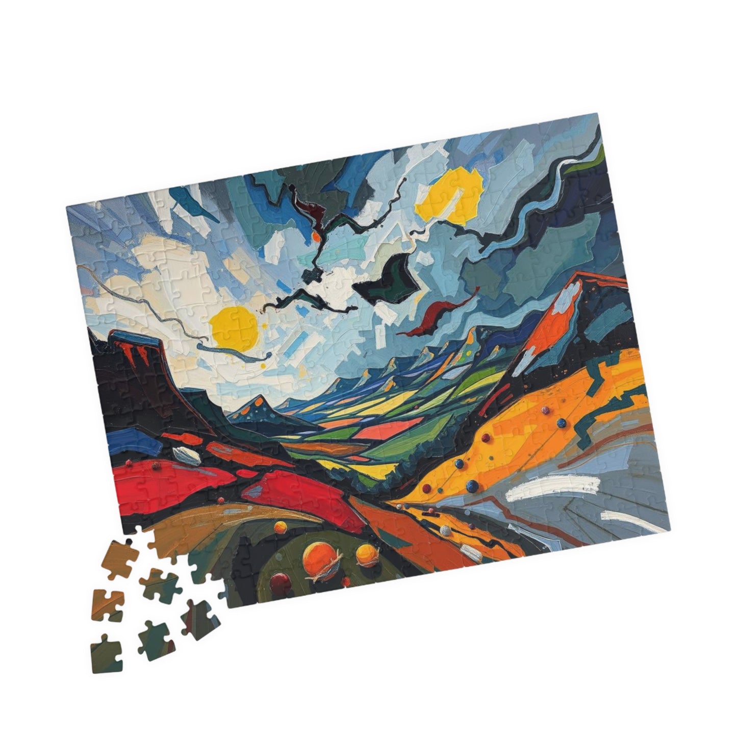 Colorful Landscape Puzzle, Abstract Jigsaw Puzzle Game for Adult Puzzle Lover Gift for Friend Family Game Nights Puzzle The Puzzle Chest