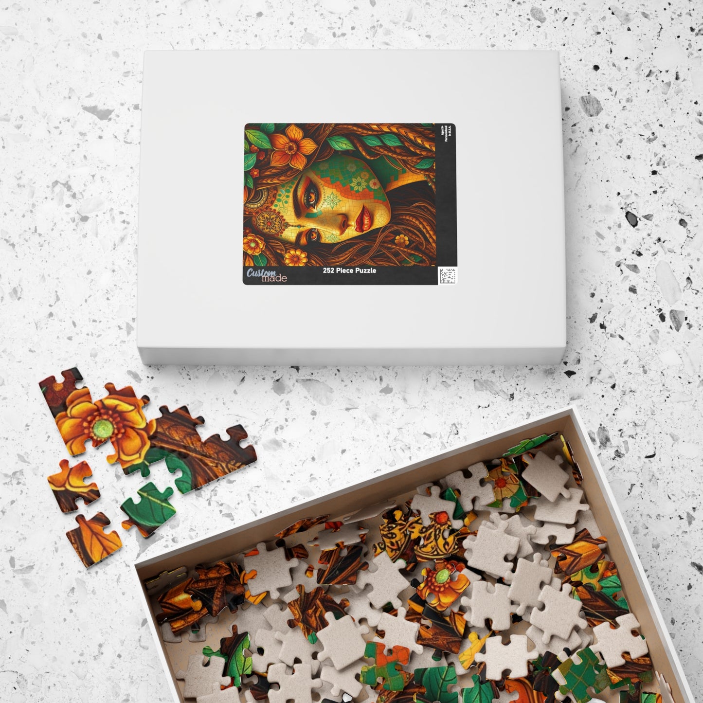 Mosaic Portrait Bohemian Woman Puzzle - Mystical Intricate Art Mindful Jigsaw Game for Adults, Gift for Her, Creative Entertainment, Hobby Puzzle The Puzzle Chest