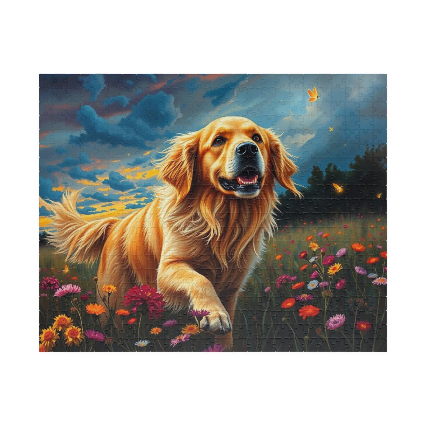 Golden Retriever Puzzle | 110-1014 Piece Dog Lover Jigsaw, Gift for Friend Pet Owner, Family Activity Solo Fun, Quiet Pastime 520 pcs (Horizontal) Puzzle The Puzzle Chest