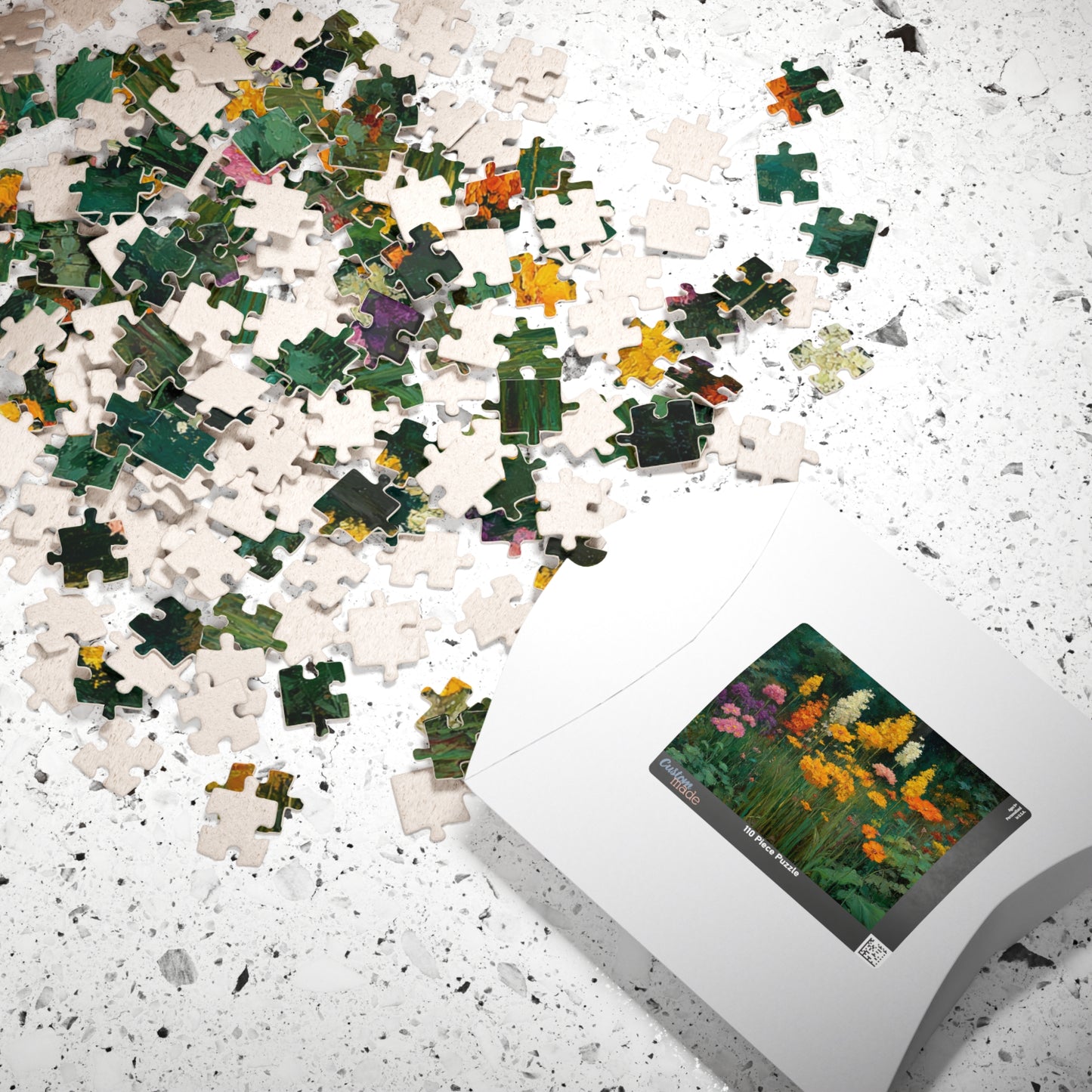 Rustic Wildflower Jigsaw Puzzle - Peaceful Meadow Floral Garden, Nature Inspired Game for Family Night, Nature Lovers, Gifts, Brain Teaser