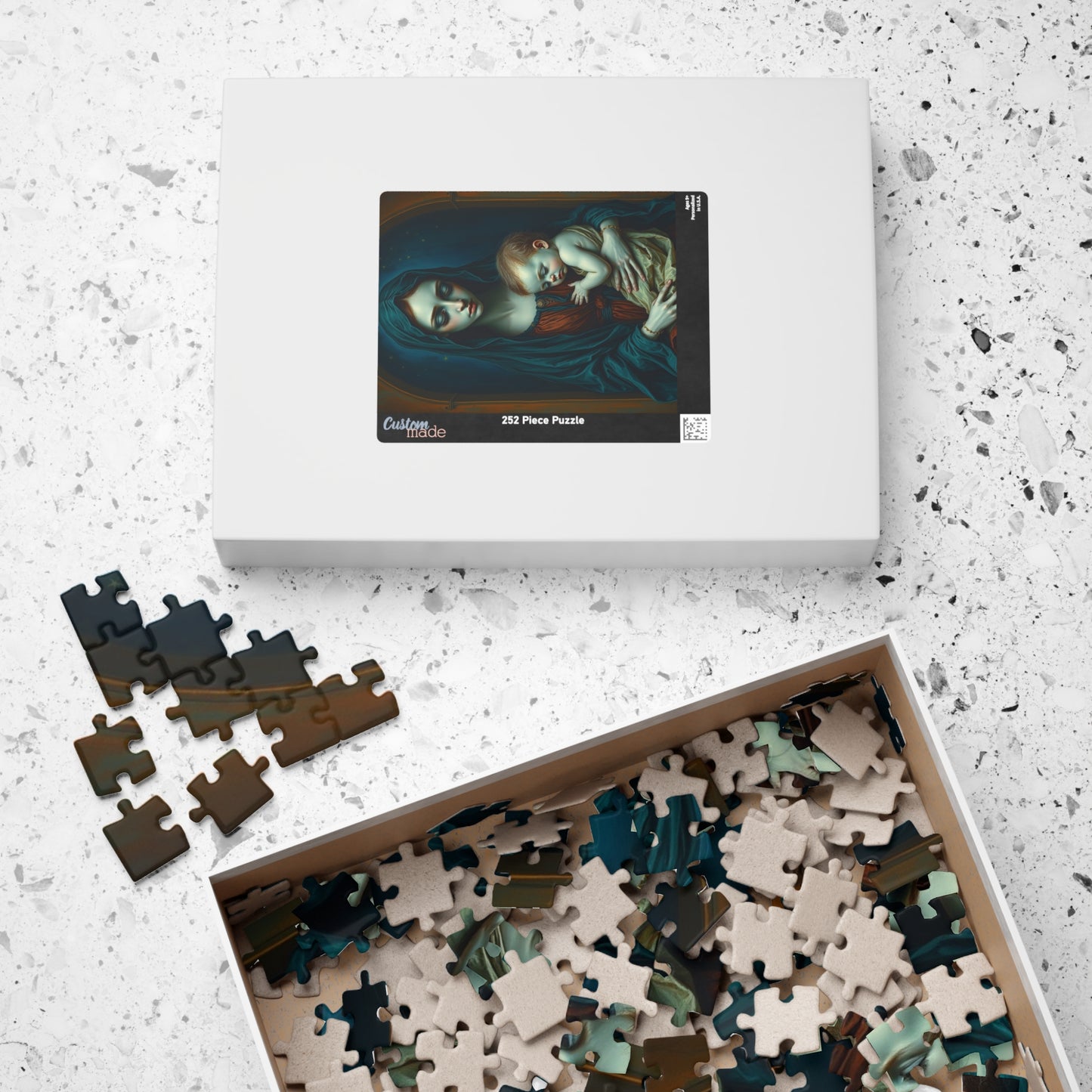 Sorrowful Mother and Child Puzzle - Gothic Art Jigsaw Game 110, 252, 520, 1014-piece, Home Decor, Best Unique Gift, Family Time, Art Lovers Puzzle The Puzzle Chest