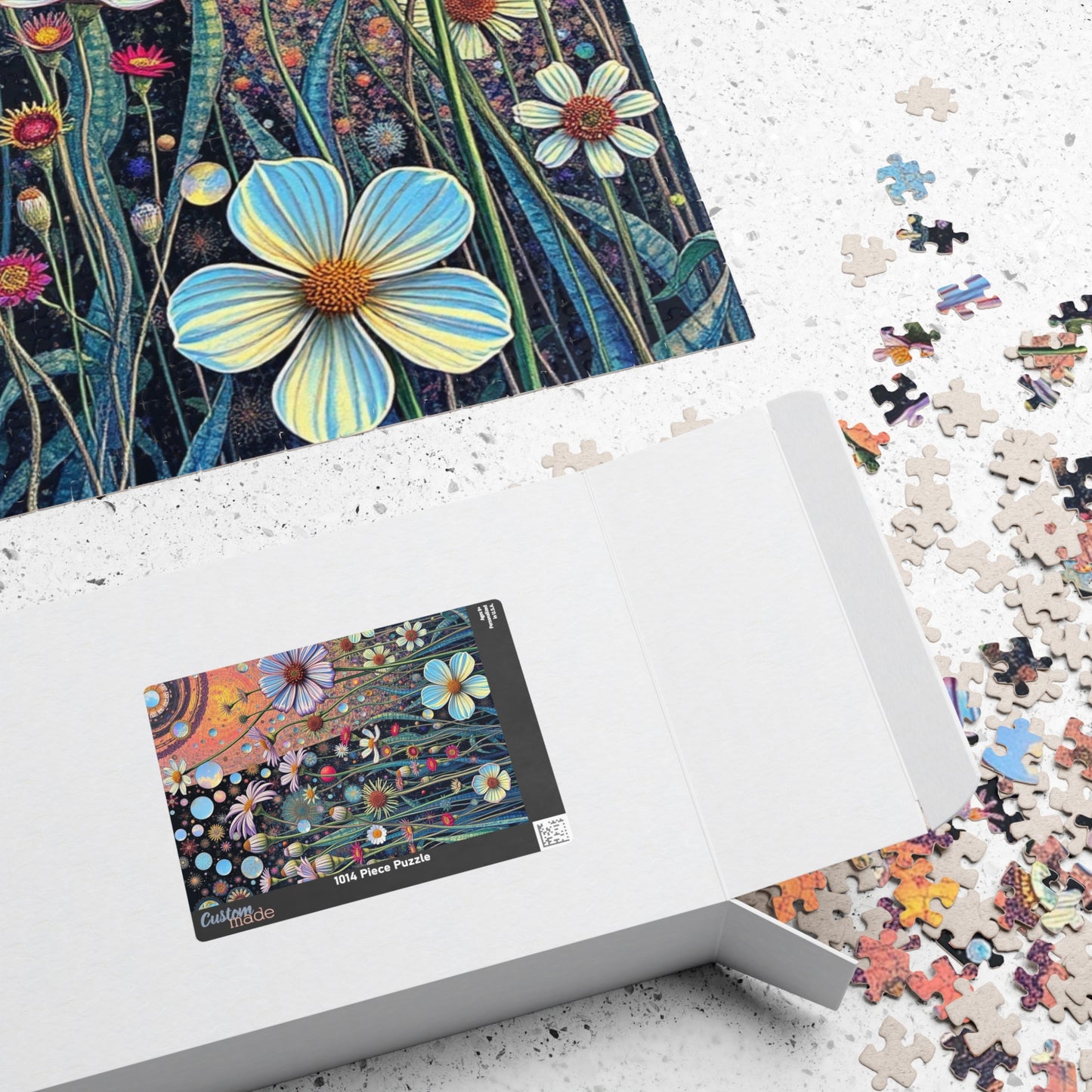 Colorful Floral Puzzle, Flower Jigsaw Puzzle for Adults, Fun Family Activity, Gift for Nature Lovers, Mindful Relaxation, Home Entertainment Puzzle The Puzzle Chest