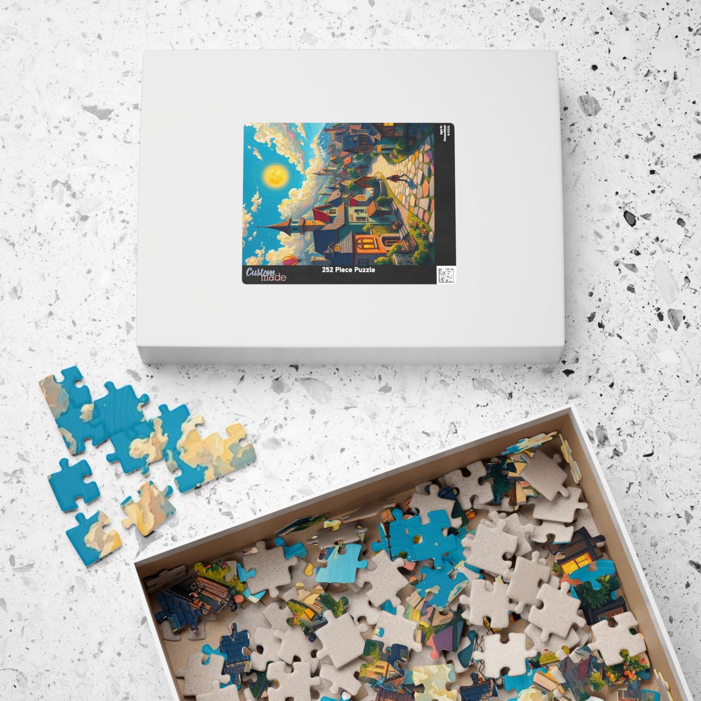 Charming Village Puzzle - 110, 252, 520, 1014 pieces, Scenic Artwork for Family Fun, Gift for Puzzle Lovers and Art Enthusiasts, Home Decor The Puzzle Chest