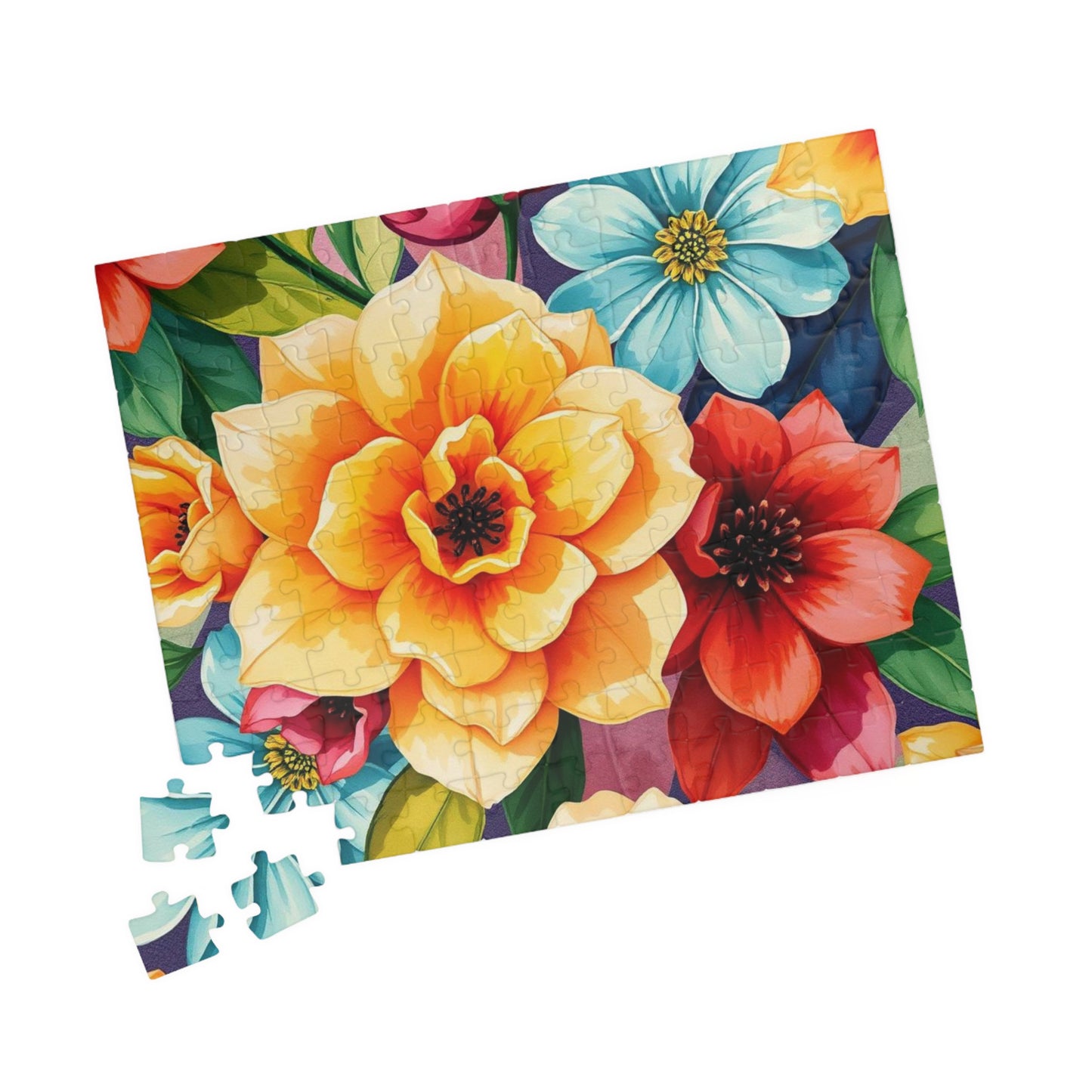 Floral Jigsaw Puzzle Game for Adult Mindfulness Activity, Gift for Flower Lovers, Family Fun, Home Entertainment Game Night, Brain Teaser Puzzle The Puzzle Chest