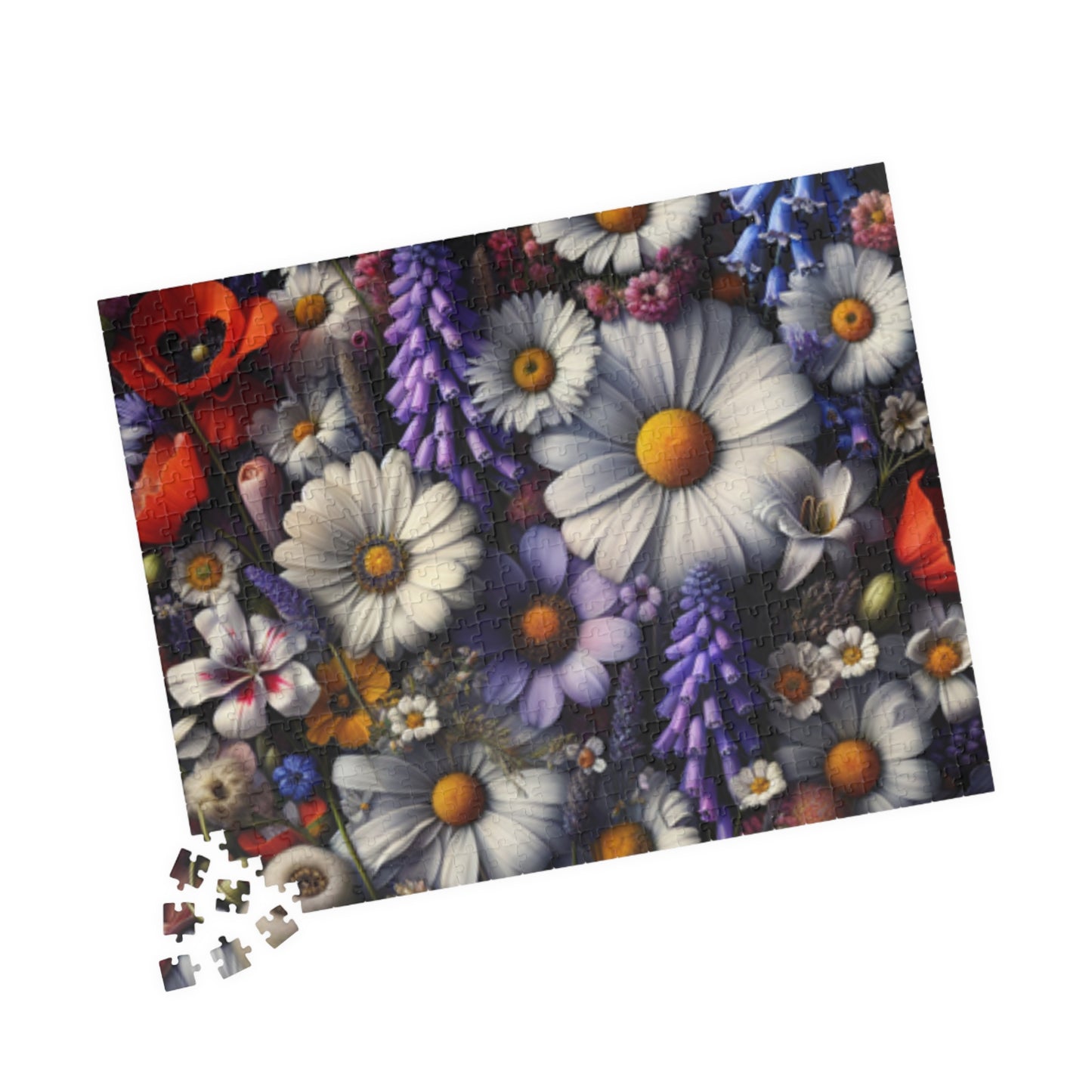 Jigsaw Puzzle, 1000 Piece Flower Kaleidoscope Top-Down View Gifted Puzzle for Adults and Kids, Roses Sunflowers Lilies Tulips Floral Pattern Puzzle The Puzzle Chest