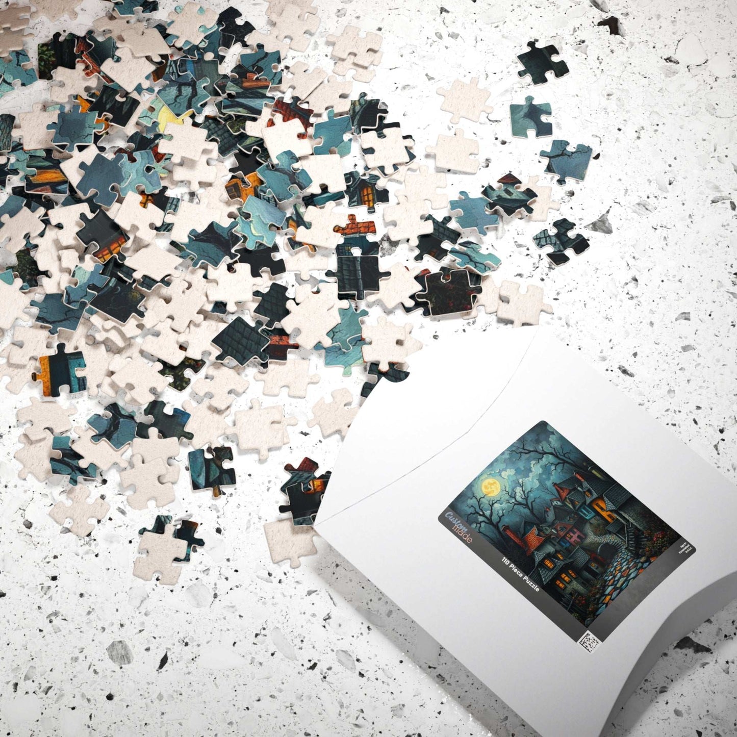 Mystical Night Village Puzzle: Enchanting Town Jigsaw Game Puzzle The Puzzle Chest