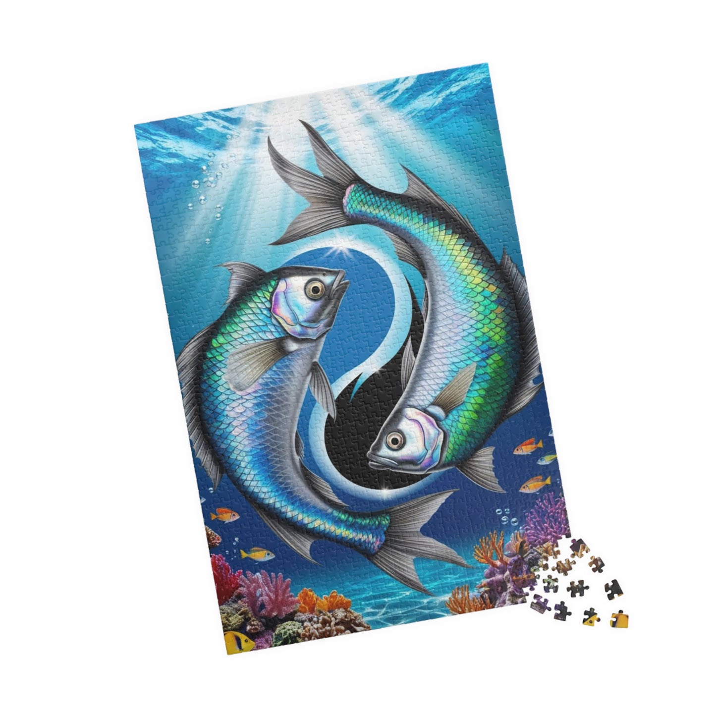 Ying Yang Fish Puzzle, 110-1014 Piece Pisces Zodiac Sign Jigsaw, Mindfulness Activity Gift for Fish Lovers, Family Game Night, Brain Teaser Puzzle The Puzzle Chest