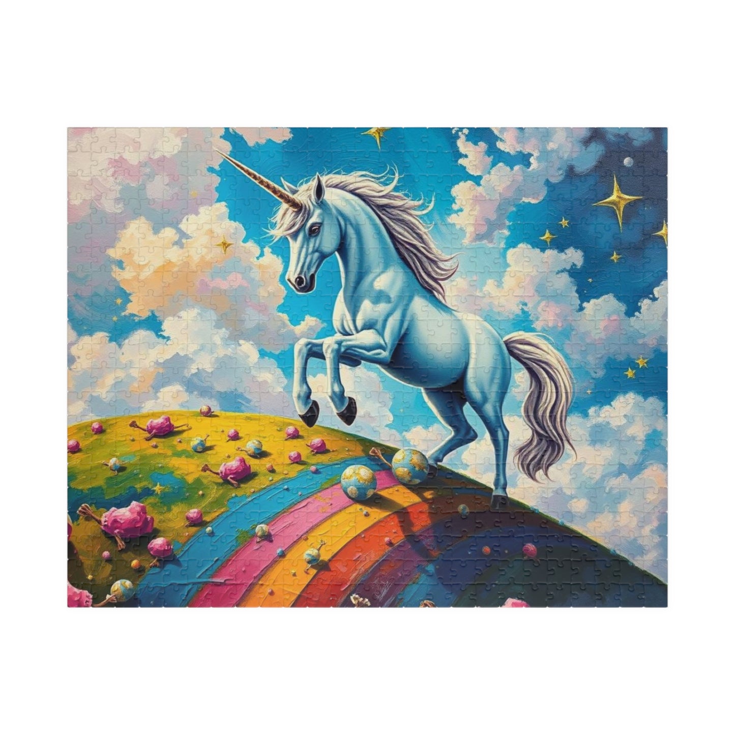 Unicorn Rainbow Puzzle | 110-1014 Piece Mythical Theme Jigsaw | Fun Family Activity, Mental Exercise, Puzzle Lover Holiday Birthday Gift 520 pcs (Horizontal) Puzzle The Puzzle Chest