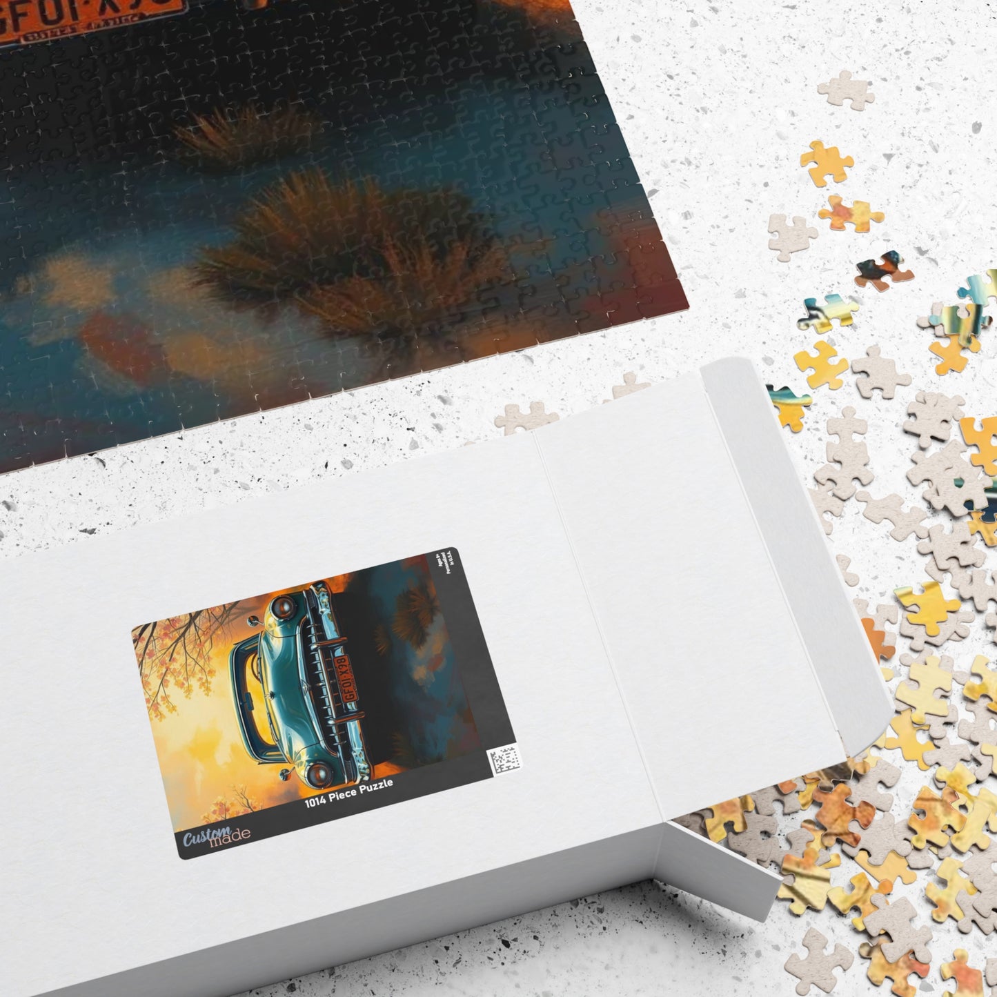 Fall Vintage Car Puzzle - 110, 252, 520, 1014-piece, Nostalgic Autumn Jigsaw for Car Lovers, Gift for Father's Day, Family Game Night Puzzle The Puzzle Chest