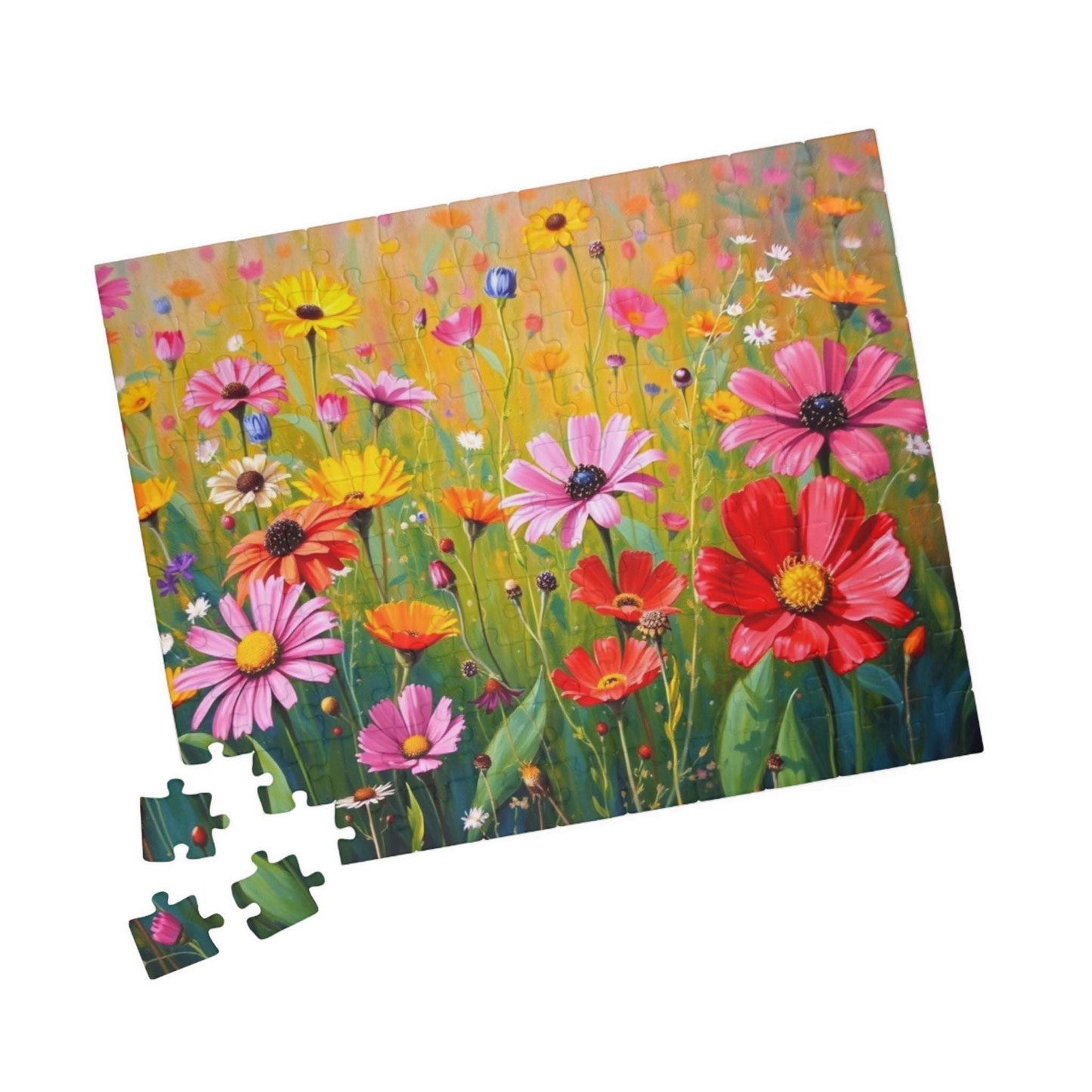 Vibrant Floral Puzzle, Flower Botanical Jigsaw Game for Adults, Gift for Nature Lovers and Family Fun Game Nights, Mindfulness Activity Puzzle The Puzzle Chest