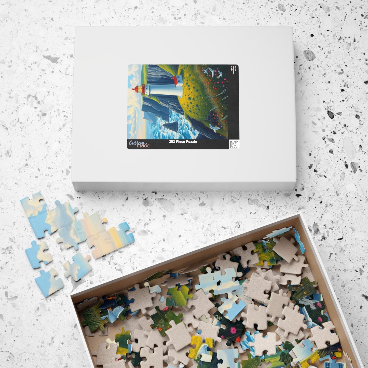 Lighthouse Puzzle - 110 252 520 1014-Piece, Coastal Decor, Gift for Puzzle Lovers, Ocean Scene Challenge, Family Activity Puzzle The Puzzle Chest