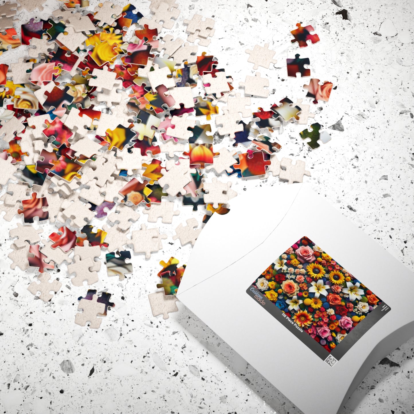 Wildflower Collage Puzzle, 110-1014 Piece Floral Art Illustration Jigsaw, Tabletop Game for Quiet Family Time Activity, Nature Lover Gift Puzzle The Puzzle Chest