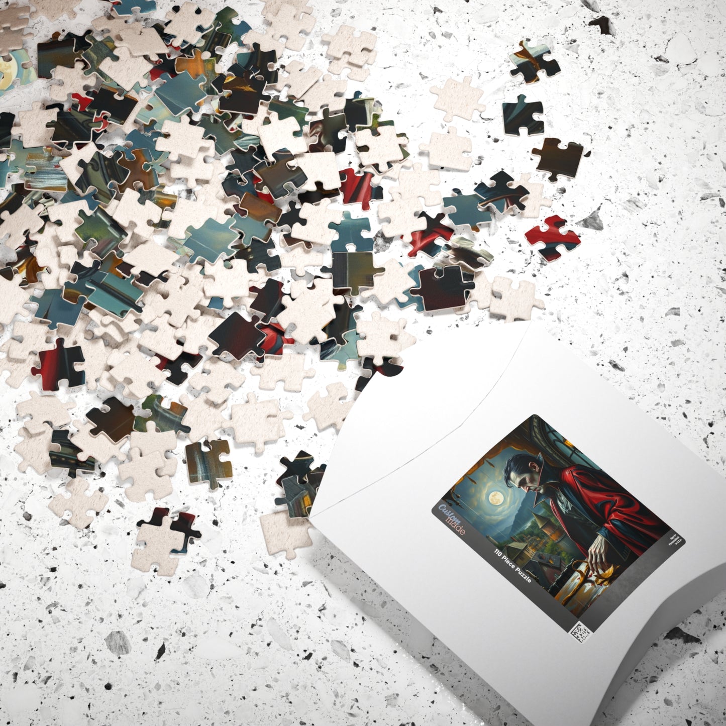 Gothic Vampire Puzzle, Perfect for Halloween, Horror Decor, Family Game Night, Unique Gift, 110-1014-piece Options Puzzle The Puzzle Chest