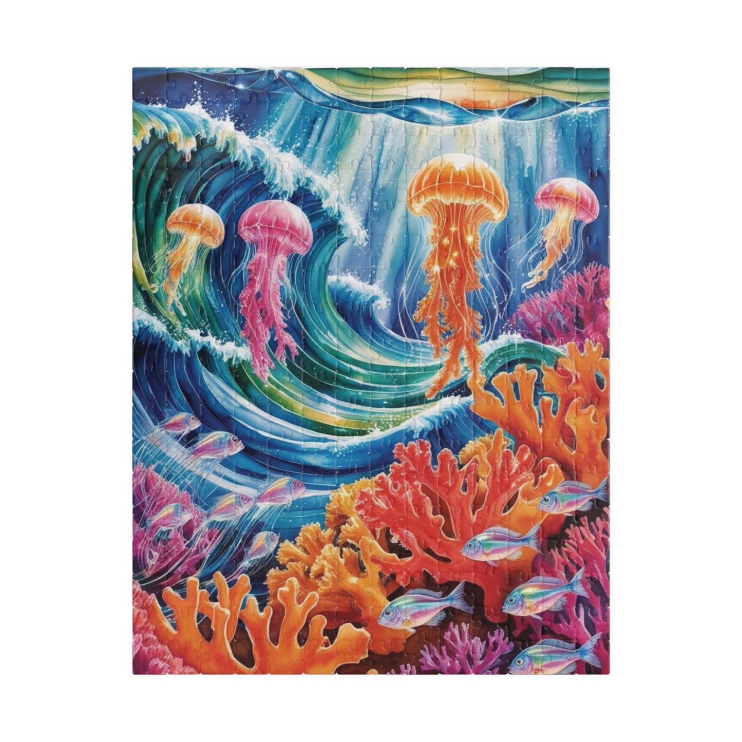 Trippy Ocean Jigsaw Puzzle, Surreal Underwater World 110 252 520 1014-Piece Artwork, Home Decor, Relaxing Family Activity, Puzzle Lover Gift 252 pcs (Vertical) Puzzle The Puzzle Chest