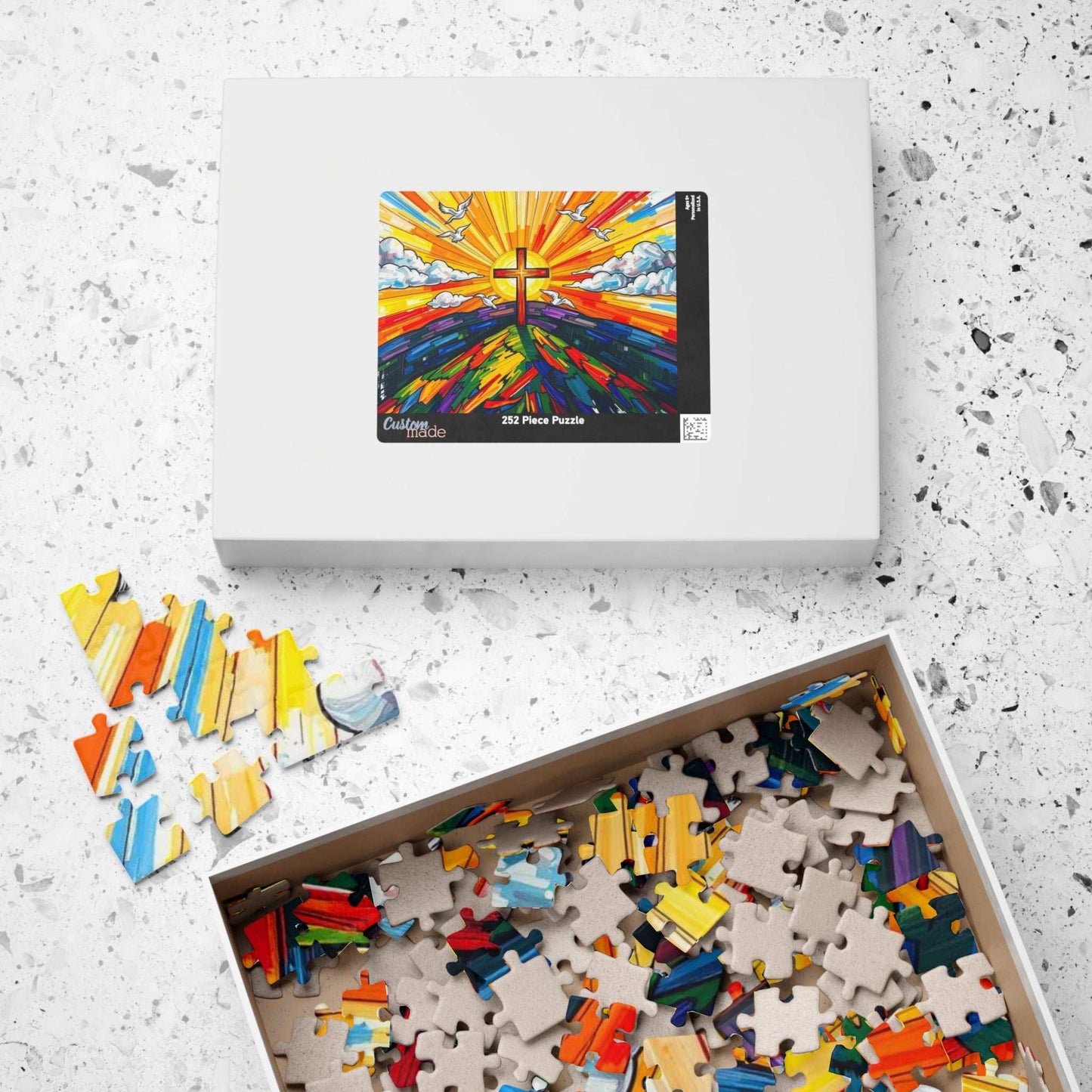 Faith-Inspired Cross Jigsaw Puzzle for Spiritual Reflections, Family Game Nights, Holiday Birthday Gift for Christians, Brain Teaser Puzzle The Puzzle Chest