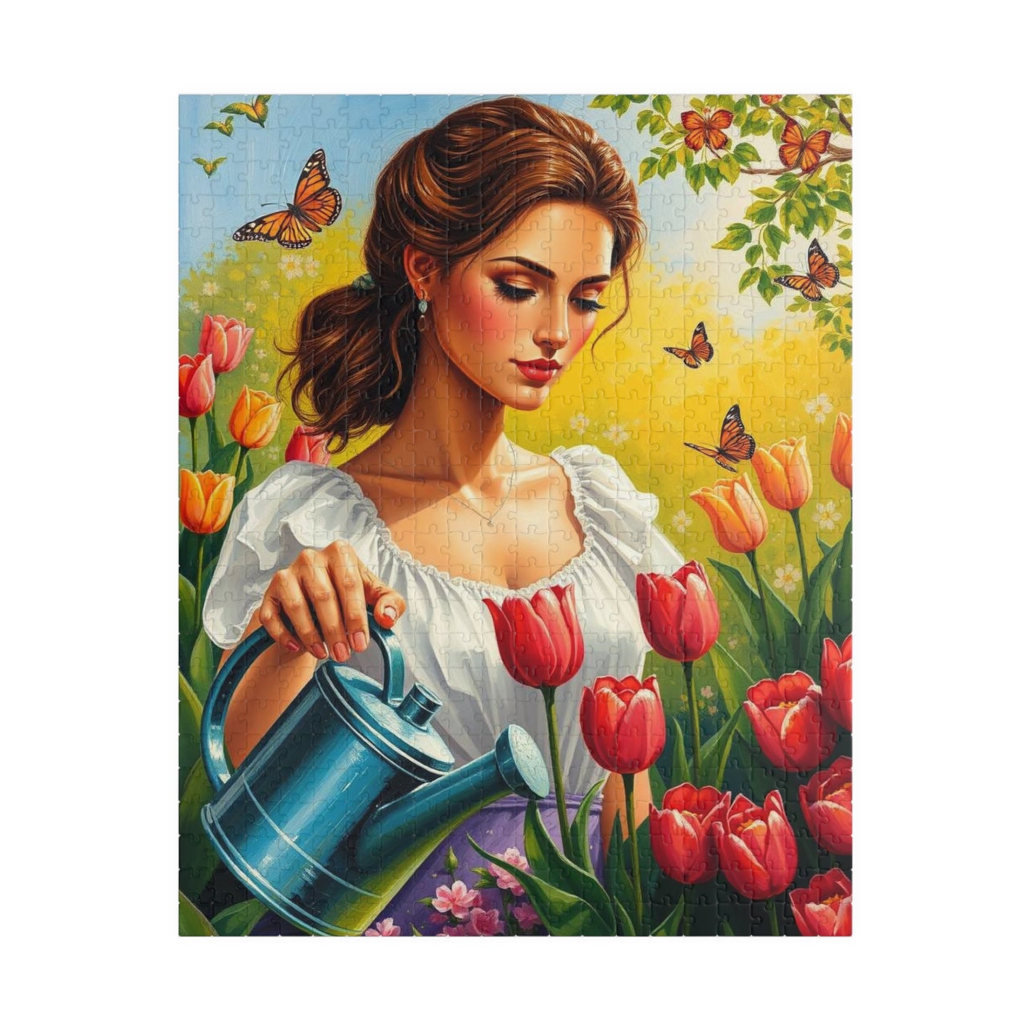 Spring Garden Puzzle - Beautiful Floral Jigsaw Puzzle for Adults, Perfect Gift for Nature Lovers, Family Fun Game Night, Relaxation Activity 520 pcs (Vertical) Puzzle The Puzzle Chest