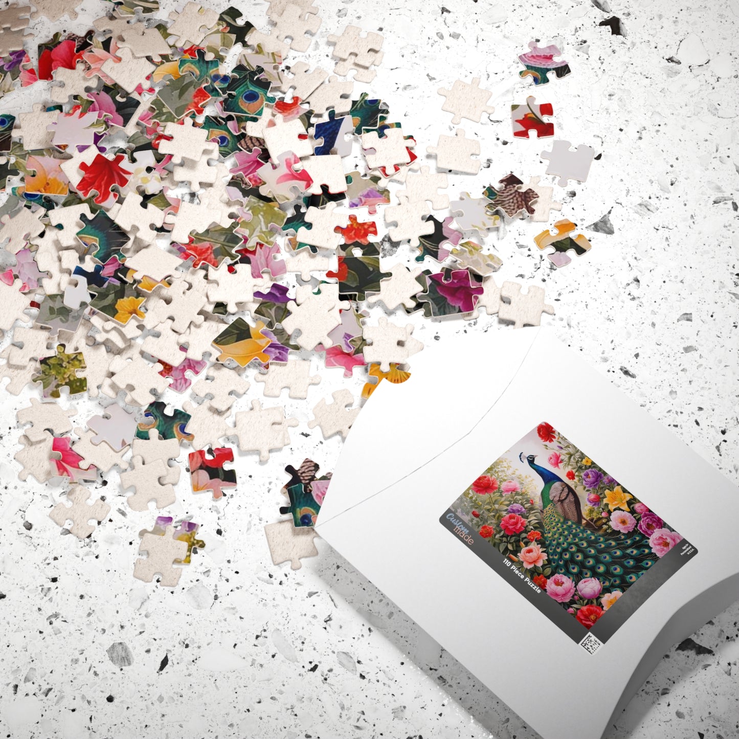 Peacock Jigsaw Puzzle Birds and Flowers, Animal Lover Game, Birthday Gift Floral Puzzle for Nature Enthusiasts, Relaxing Fun Family Activity Puzzle The Puzzle Chest