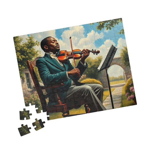 Black Victorian Musician Jigsaw Puzzle, Afrocentric Artwork Featuring Black Man 110 pcs (Horizontal) Puzzle The Puzzle Chest