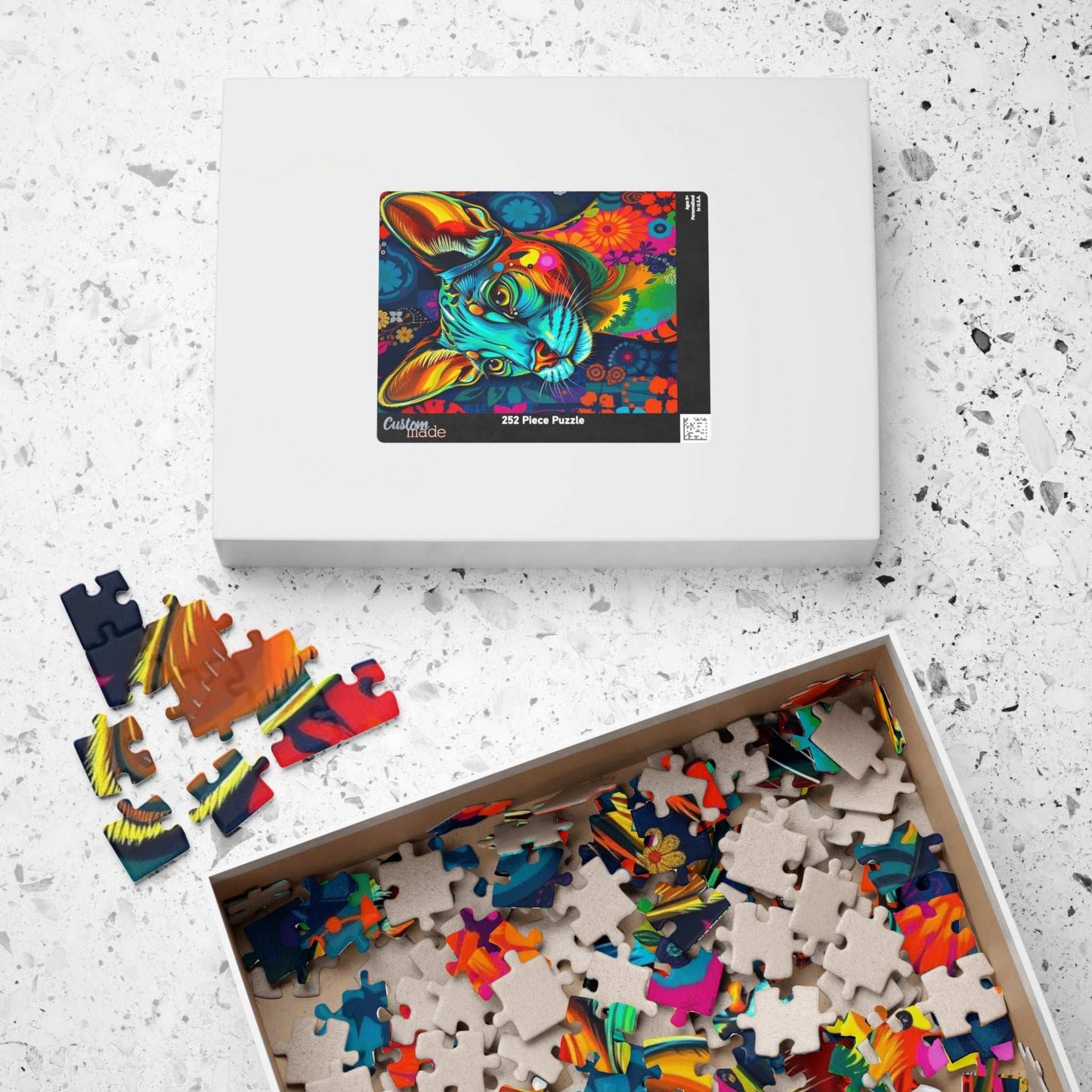 Colorful Cat Jigsaw Puzzle for Adults, 110/252/520/1014 Piece Fun Animal Home Entertainment Family Game Night, Thoughtful Gift for Cat Lover Puzzle The Puzzle Chest