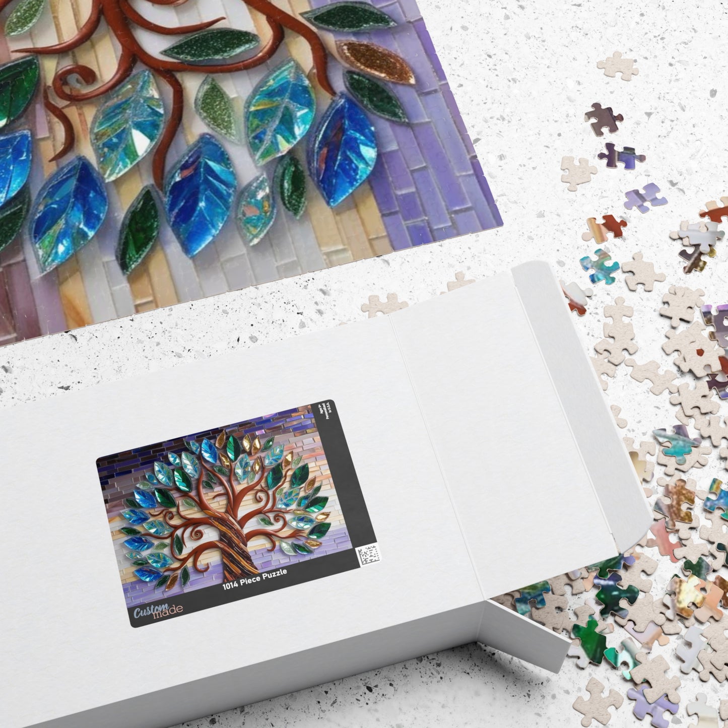 Tree of Life Mosaic Jigsaw Puzzle, Artistic Game for Puzzle Enthusiasts, Mindfulness Activity, Relaxation Gift, Stained Glass Art Home Decor Puzzle The Puzzle Chest