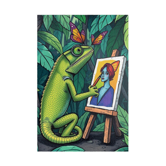 Chameleon Art Jigsaw Puzzle - 110, 252, 520, 1014-Piece, Colorful Nature Scene, Unique Gift for Puzzle Lovers, Fun Family Activity, Brain Teaser 1014 pcs (Vertical) Puzzle The Puzzle Chest