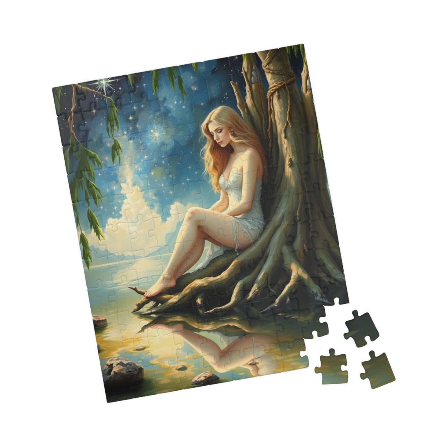 River Nymph Jigsaw Puzzle, Starlit Night and Otherworldly Beauty, 110-1014 Piece, Fantasy Art Gift Puzzle The Puzzle Chest