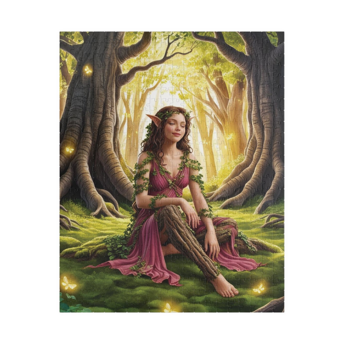 Forest Nymph Jigsaw Puzzle, Mythical Creature Woodland Tabletop Game, Fantasy Lover Gift, Relaxing Hobby, Mindfulness Activity, Nature 520 pcs (Vertical) Puzzle The Puzzle Chest