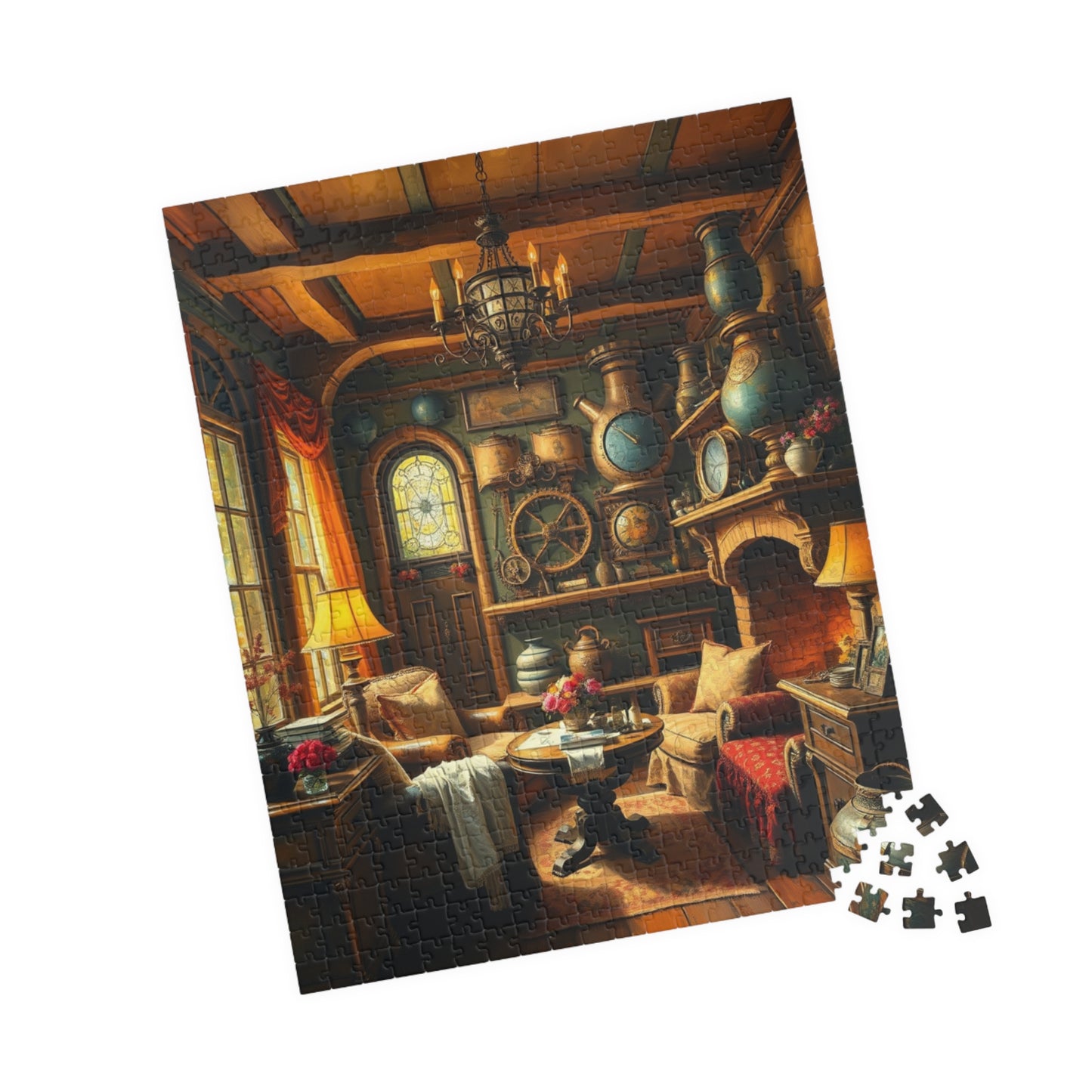 Steampunk Cozy Home Puzzle - 110, 252, 520, 1014-piece, Relaxing Game, Home Decor, Family Activity, Gift for Puzzle Lovers Puzzle The Puzzle Chest