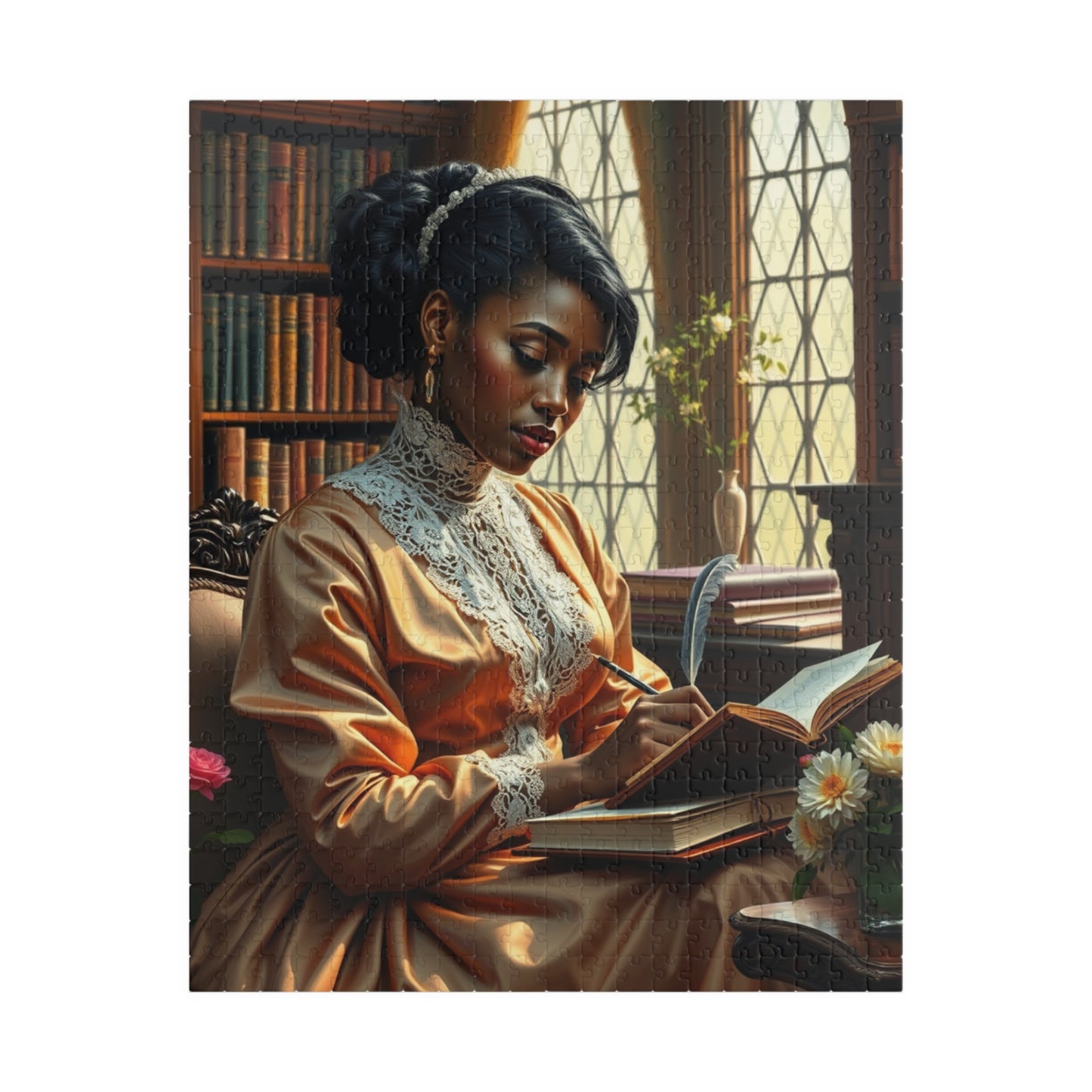 African American Woman Puzzle, Victorian Era Black Woman Reading Jigsaw, Family Game Night, Creative Activity, Black History Month Gift 520 pcs (Vertical) Puzzle The Puzzle Chest