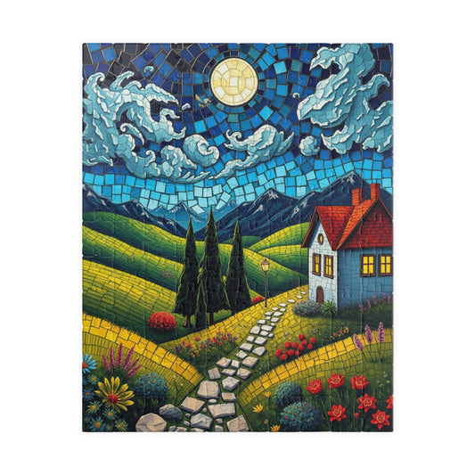 Mosaic Puzzle, Charming Landscape Whimsical Mosaic Tile, Adult Jigsaw Game Toy, Family Fun, Stress Relief Activity, Home Decor, Brain Teaser 110 pcs (Vertical) Puzzle The Puzzle Chest