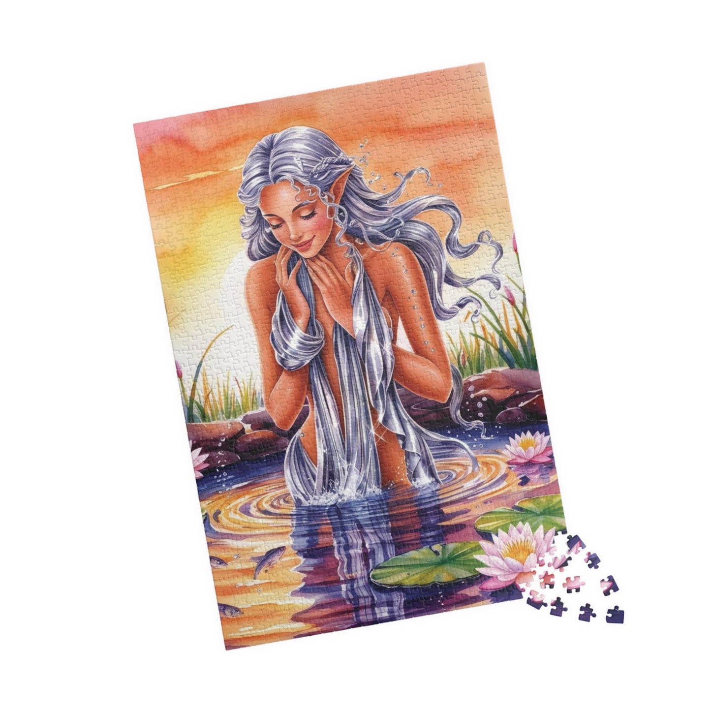 Water Nymph Mythical Jigsaw Puzzle, Fantasy Magical Themed Game, Adult Mindful Challenging Activity, Puzzle Lover Enthusiasts Hobby Puzzle The Puzzle Chest