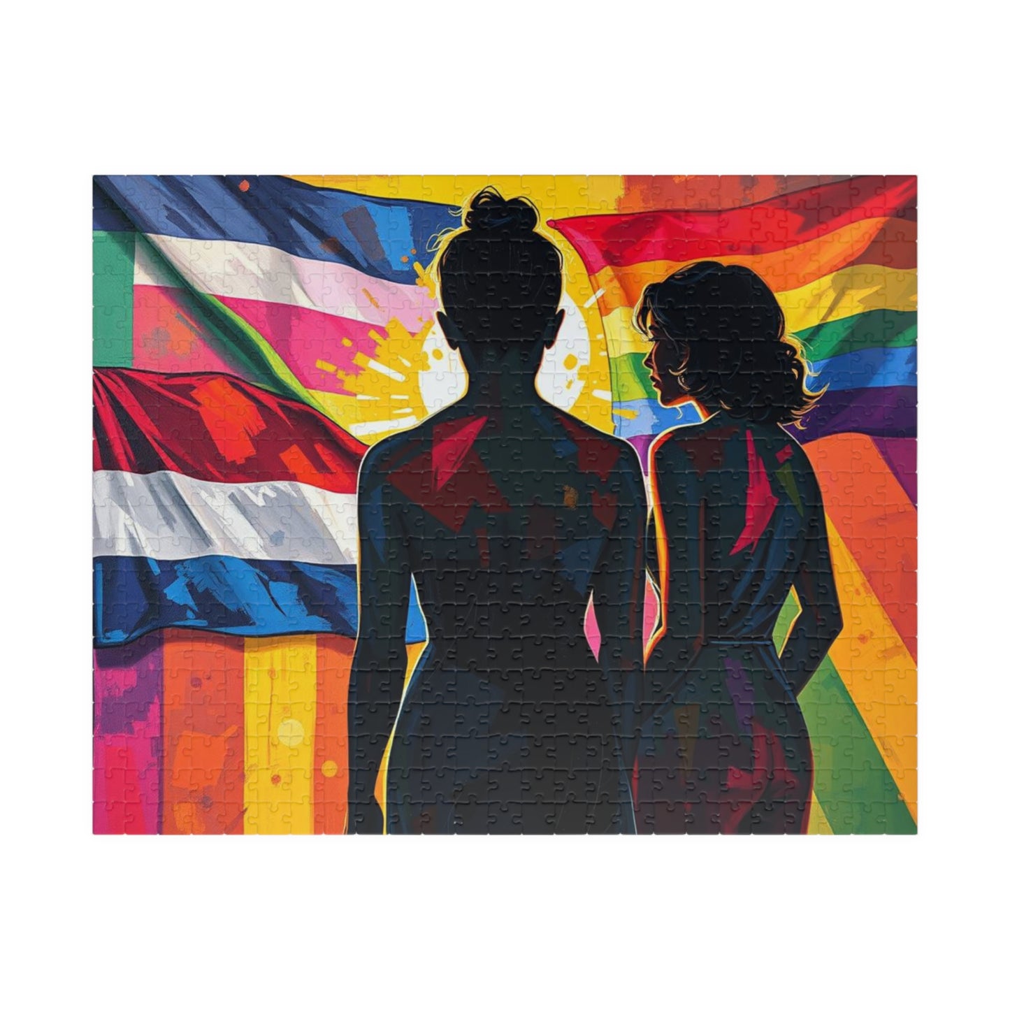 Shine Through Jigsaw Puzzle - A Puzzle of Pride, Pride Flags Puzzle, 110-1014 Piece Jigsaw for Family Fun, LGBTQ+ Gift, Group Activities 520 pcs (Horizontal) Puzzle The Puzzle Chest