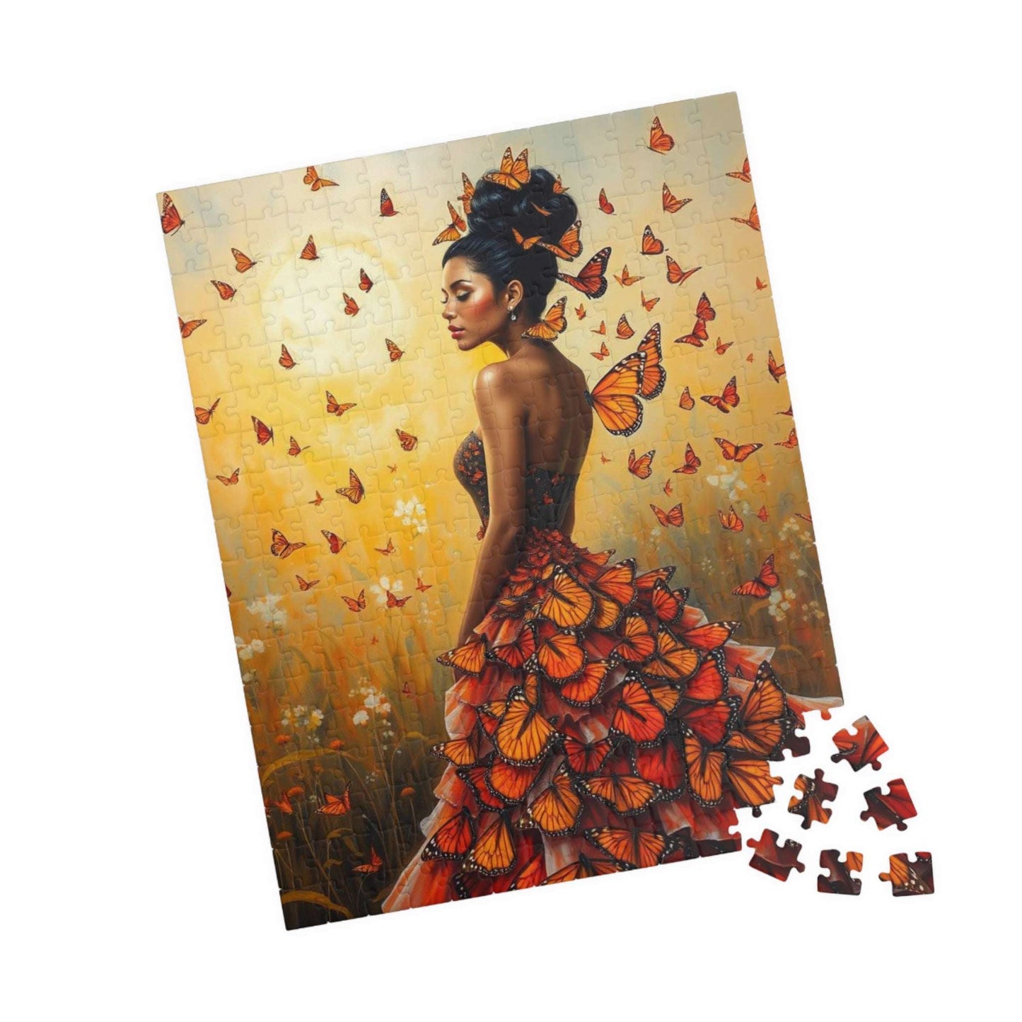Lady of the Monarch Meadow - Butterfly Fantasy Jigsaw Puzzle