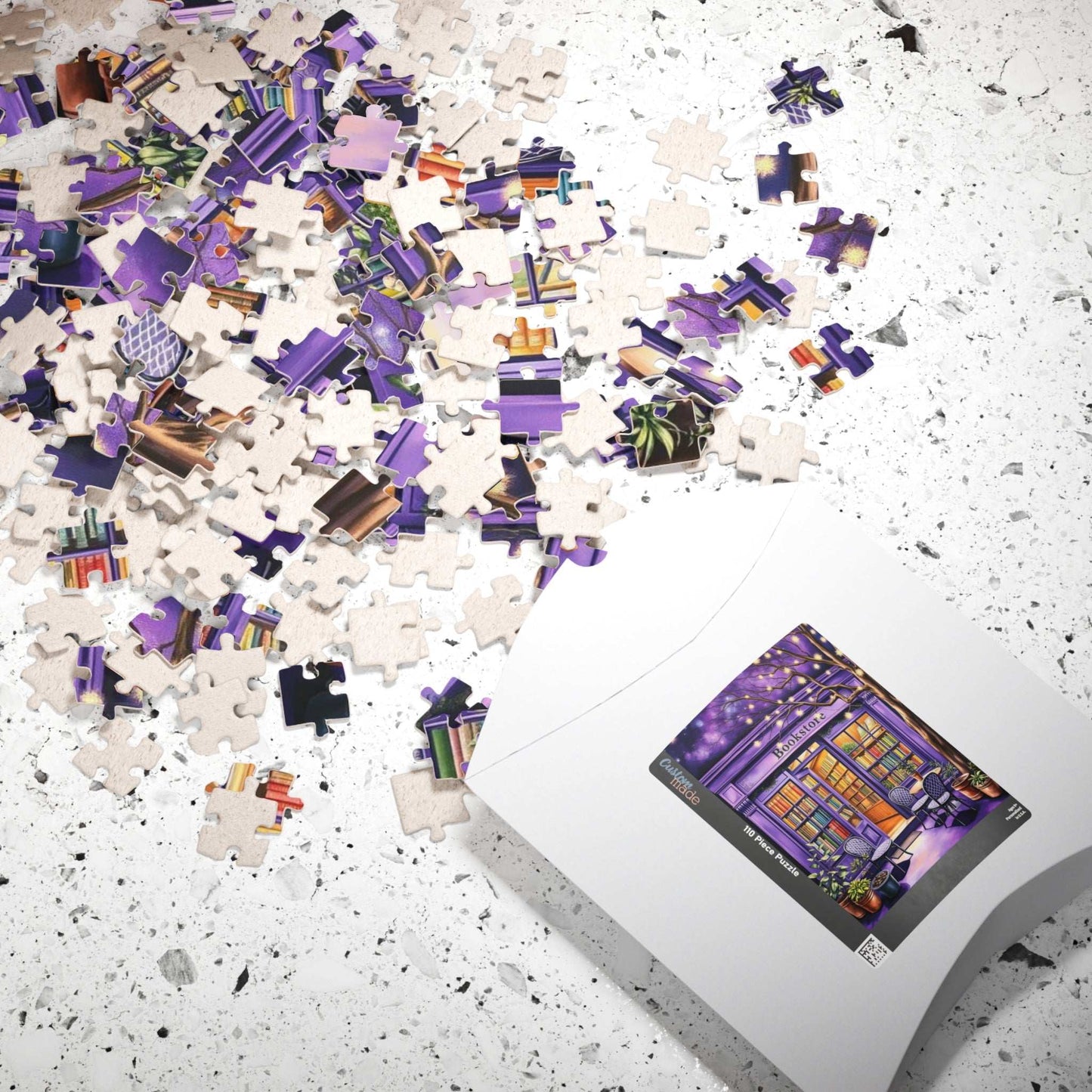 Ultraviolet Night Bookstore Jigsaw Puzzle - Magical Bookshop Gift for Book Lovers Puzzle The Puzzle Chest
