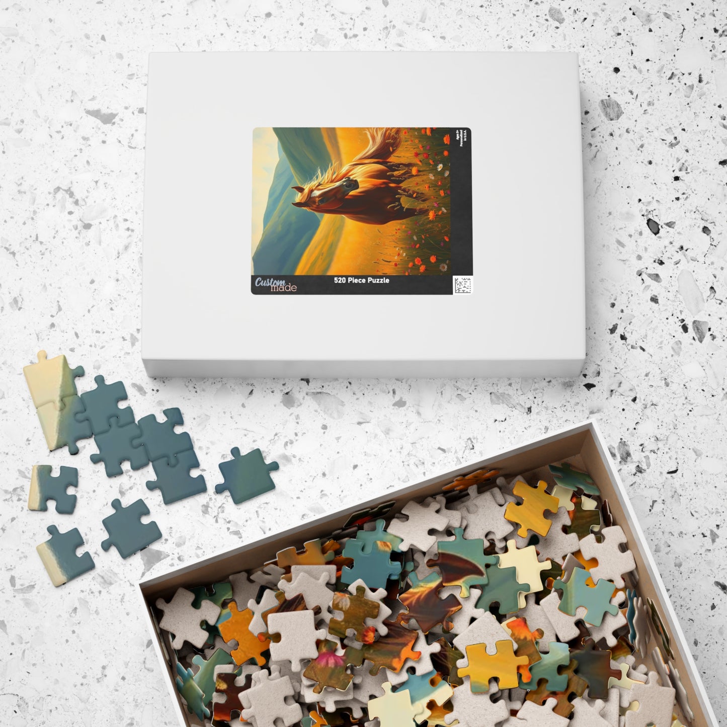 Horse Landscape Puzzle - Jigsaw Gift for Animal Lovers, Home Entertainment, Quiet Time Activity, Family Fun, Mindfulness Game for Friends Puzzle The Puzzle Chest